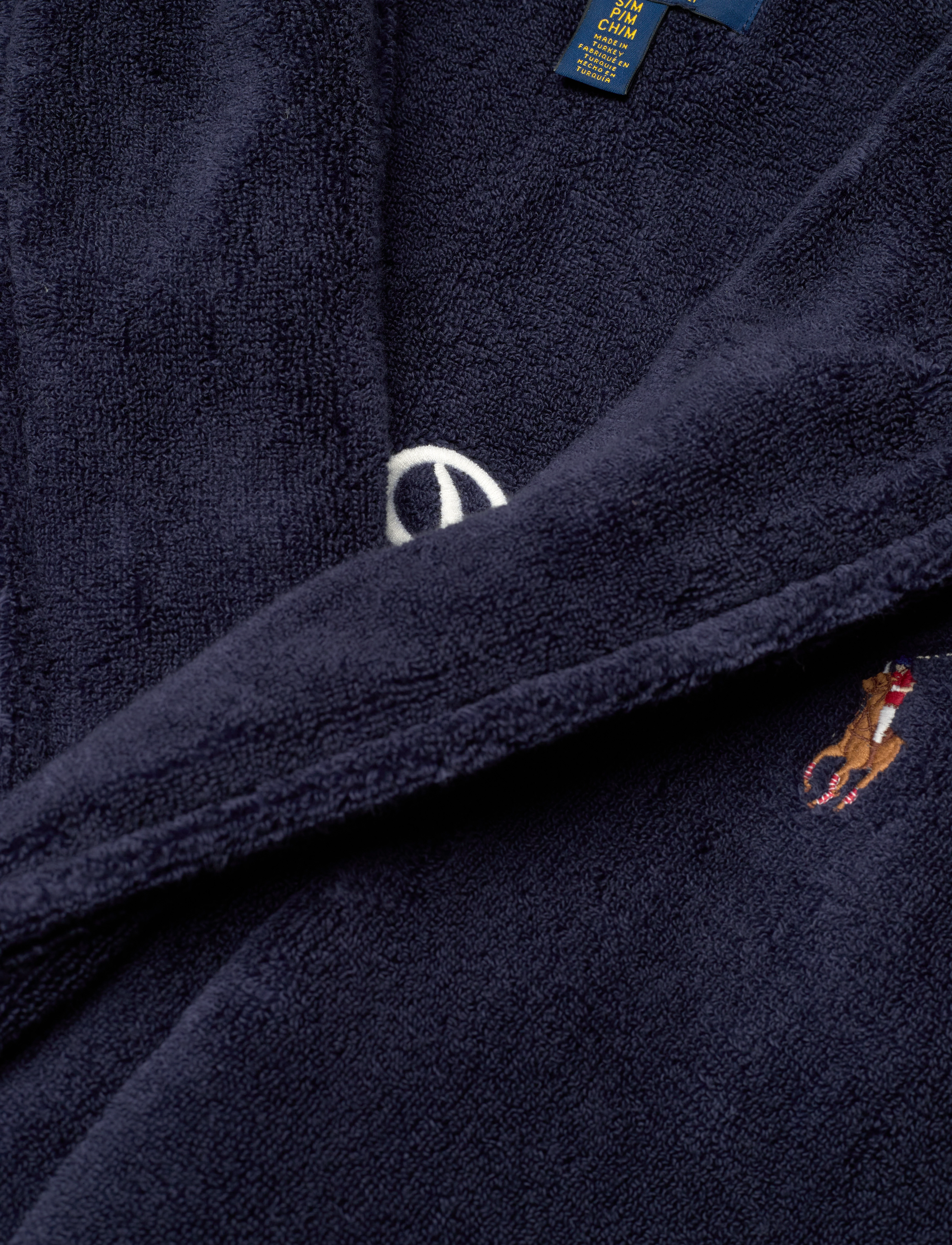 Polo Ralph Lauren - Logo-Embroidered Cotton Terry Robe - bademäntel - cruise navy - 4