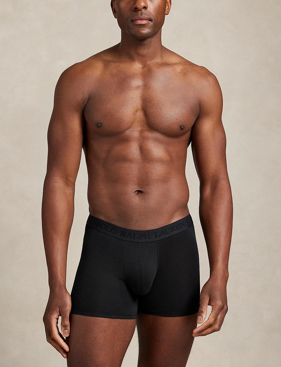 Polo Ralph Lauren - Stretch Cotton Boxer Brief 3-Pack - unterhosen im multipack - 3pk black/perf gr - 4