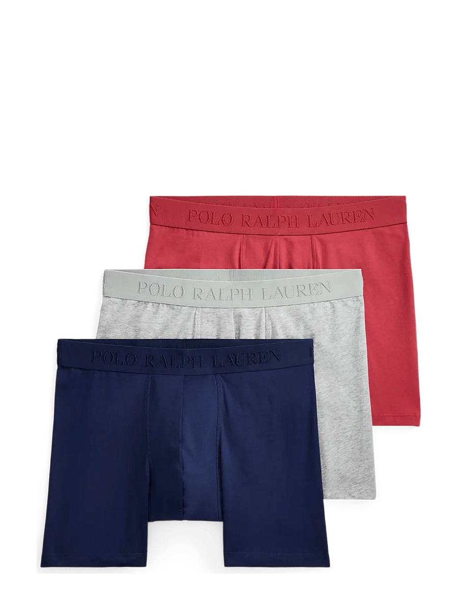 Polo Ralph Lauren - Stretch Cotton Boxer Brief 3-Pack - unterhosen im multipack - 3pk np nvy/chilip - 1