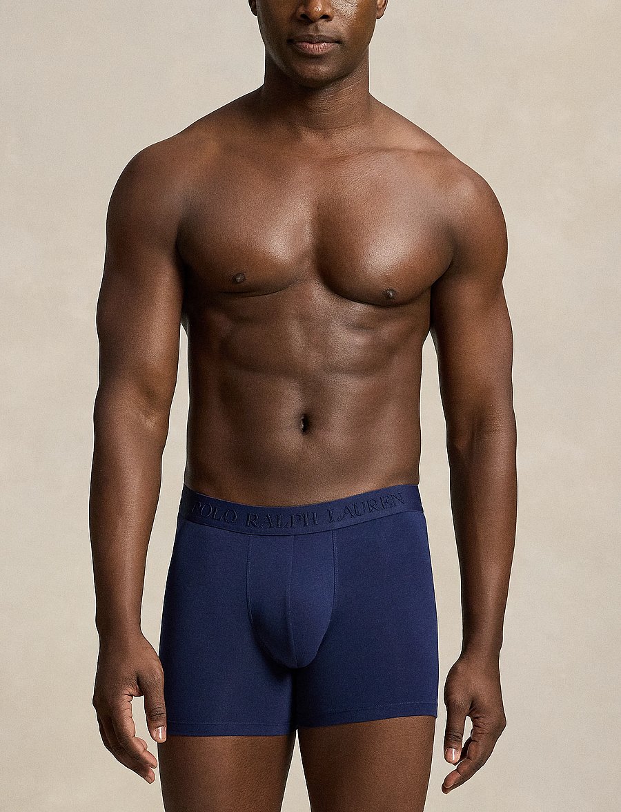 Polo Ralph Lauren - Stretch Cotton Boxer Brief 3-Pack - unterhosen im multipack - 3pk np nvy/chilip - 0