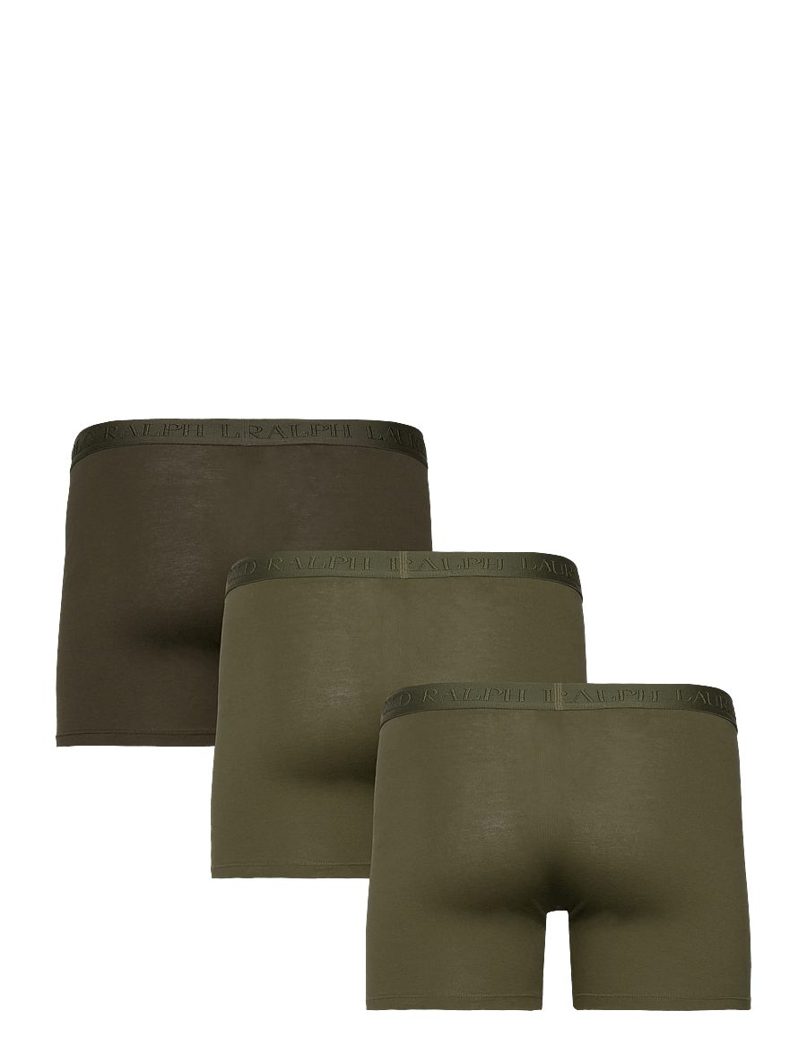 Polo Ralph Lauren - Stretch Cotton Boxer Brief 3-Pack - unterhosen im multipack - 3pk olives - 5