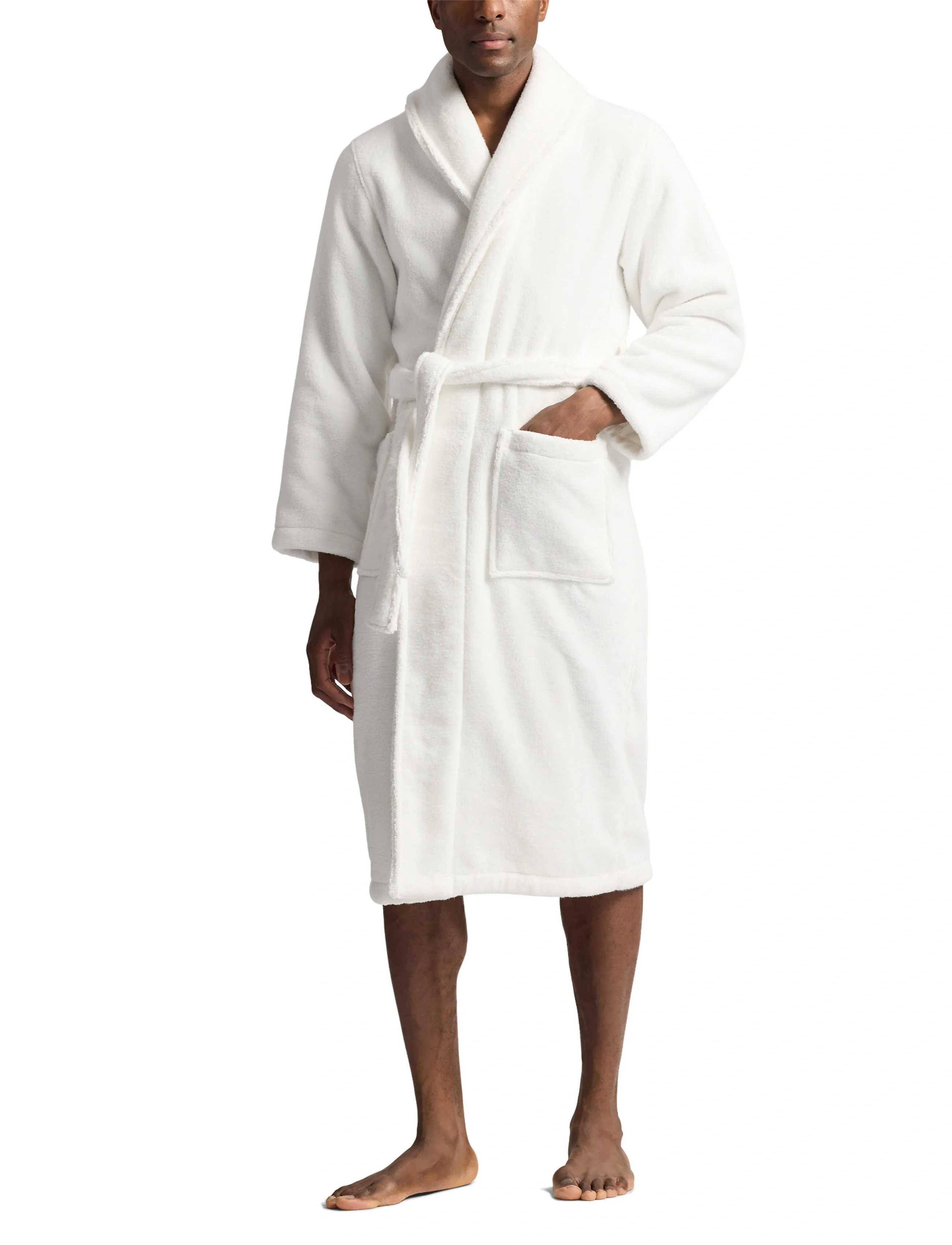 Polo Ralph Lauren Bci Cotton/Terry-Lng-Rbe, XXL/3XL, Night & Loungewear, Weiß - Robes, Männerswear