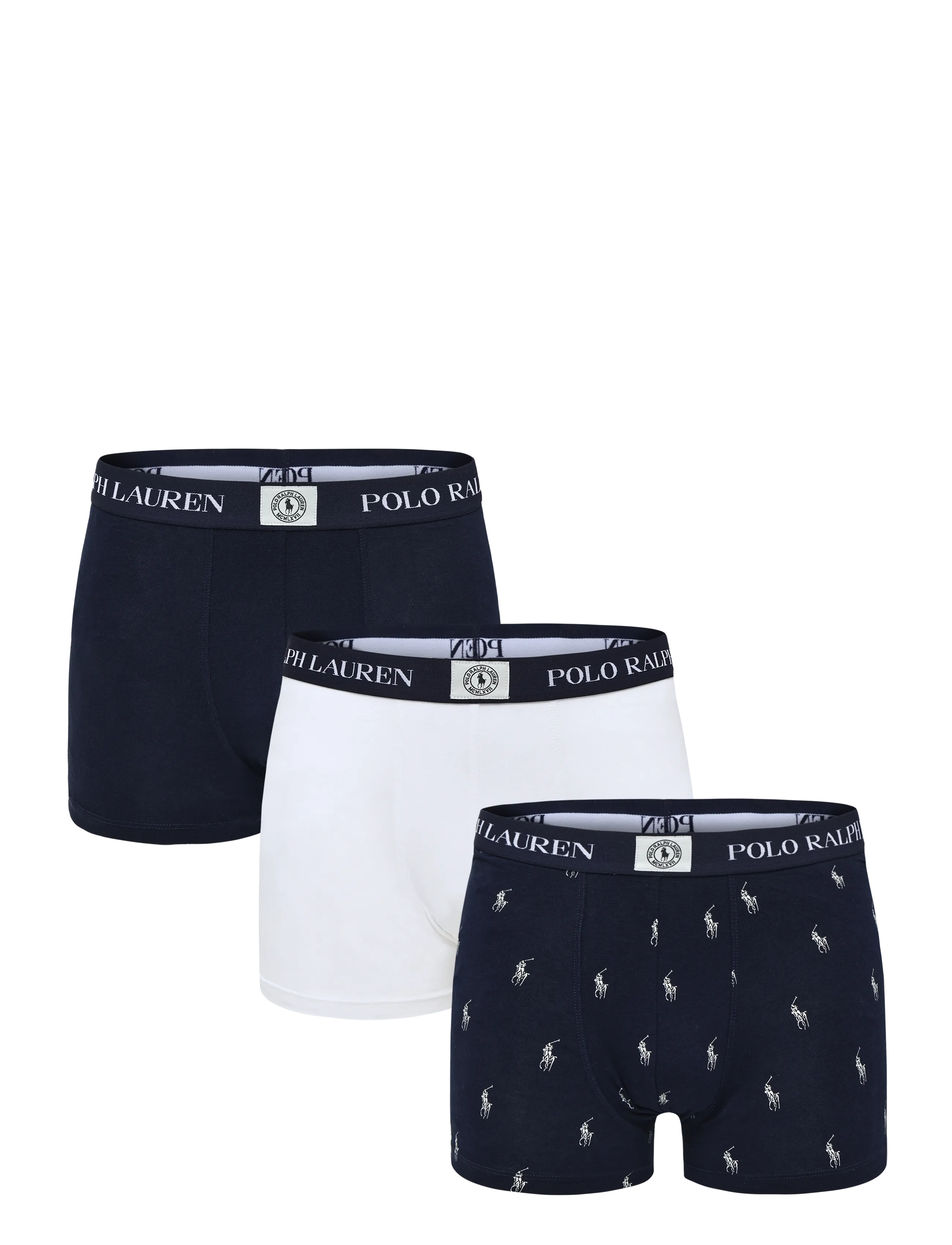 Polo Ralph Lauren BCI COTTON/ELASTANE-3PK-TRN - Multipakk aluspüksid - 3PK NWPT NVY/WHT / navy