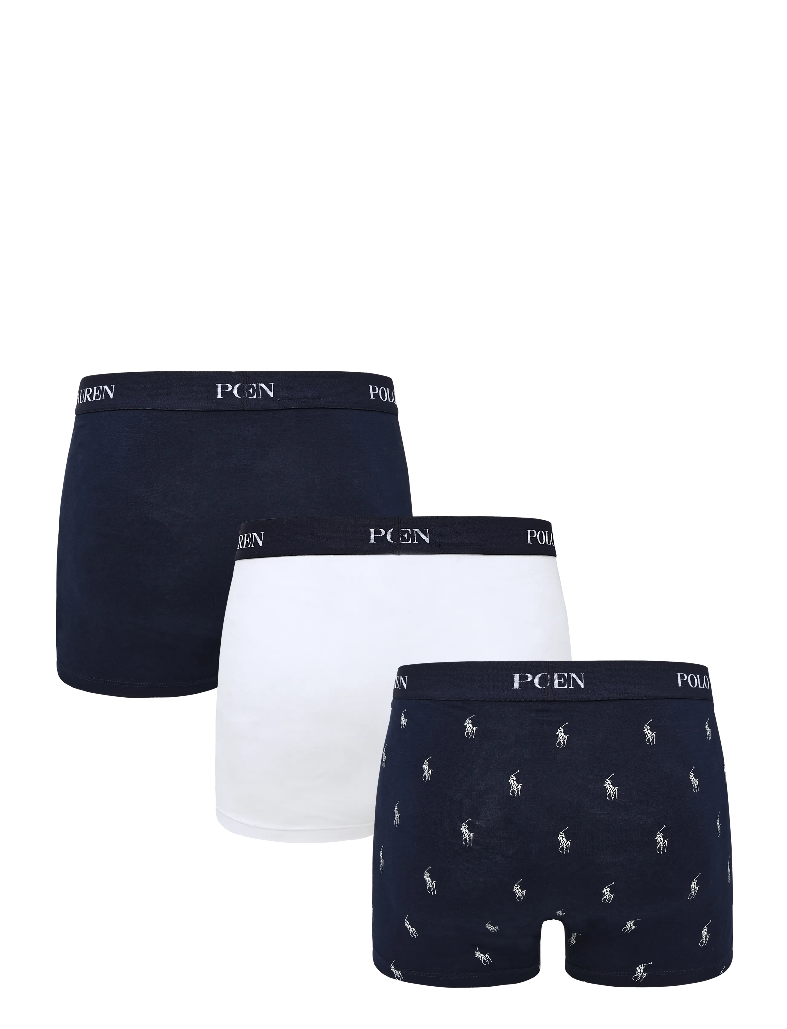 Polo Ralph Lauren - BCI COTTON/ELASTANE-3PK-TRN - multipakk aluspüksid - 3pk nwpt nvy/wht - 1