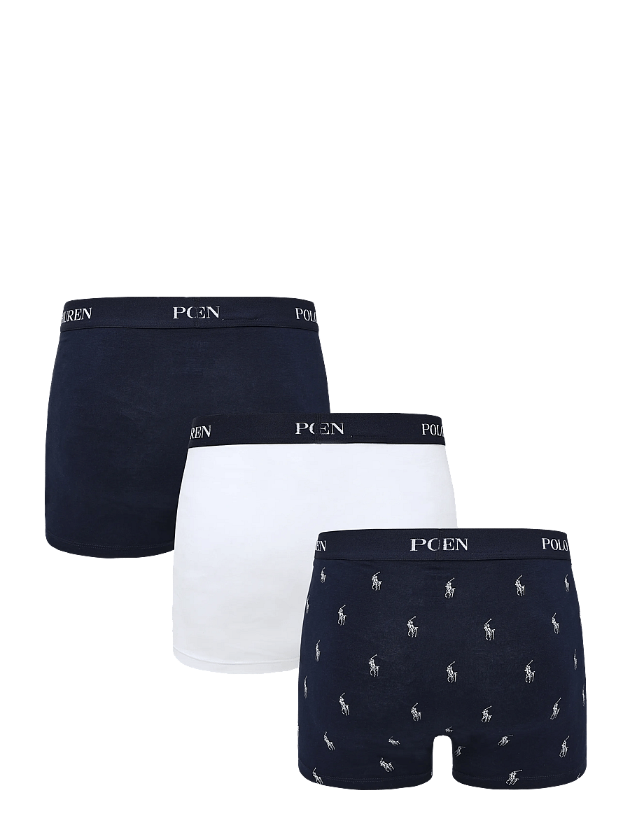 Polo Ralph Lauren - BCI COTTON/ELASTANE-3PK-TRN - unterhosen im multipack - 3pk nwpt nvy/wht - 1