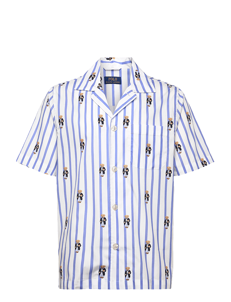 Polo Ralph Lauren - Polo Bear Striped Poplin Pajama Shirt - pyjama tops - harbor island blu - 1