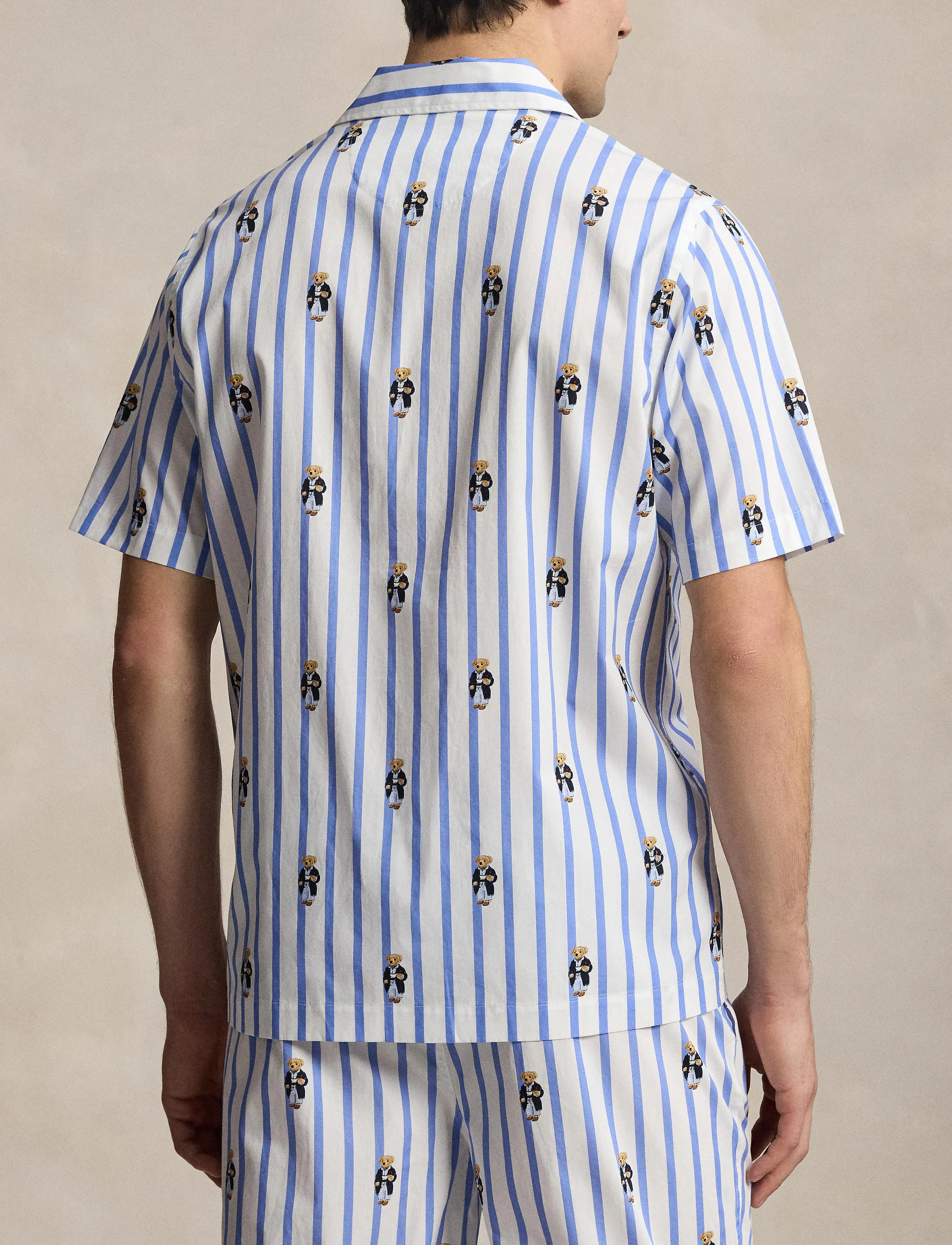 Polo Ralph Lauren - Polo Bear Striped Poplin Pajama Shirt - pidžaama topid - harbor island blu - 3