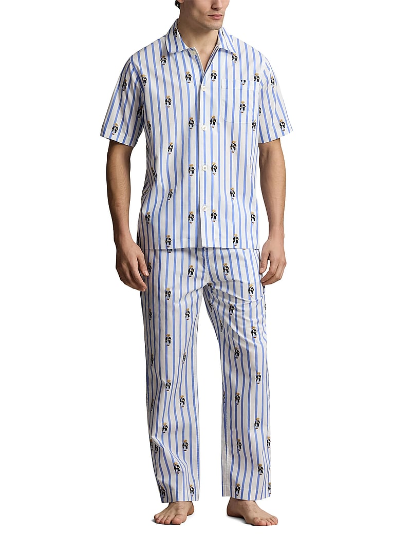 Polo Ralph Lauren - Polo Bear Striped Poplin Pajama Shirt - pyjama tops - harbor island blu - 4