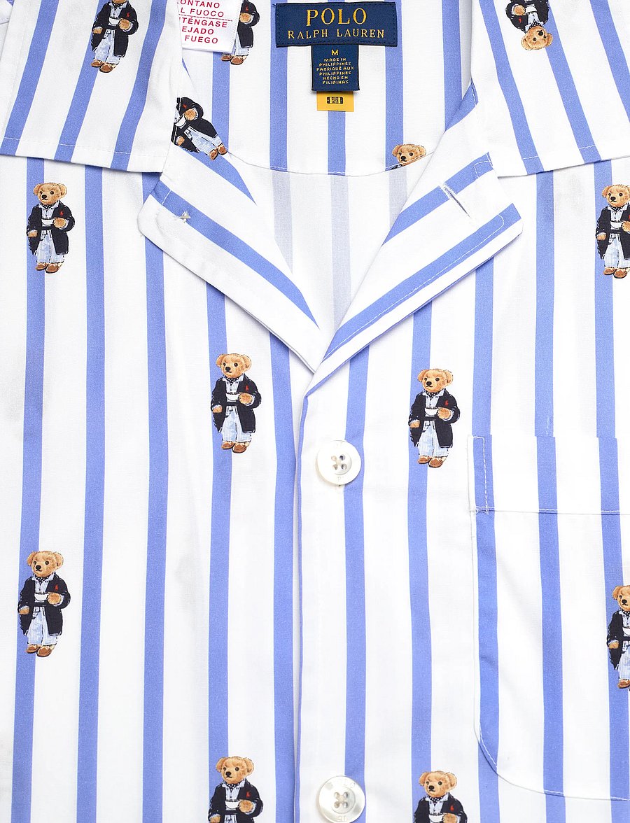 Polo Ralph Lauren - Polo Bear Striped Poplin Pajama Shirt - pidžaama topid - harbor island blu - 5