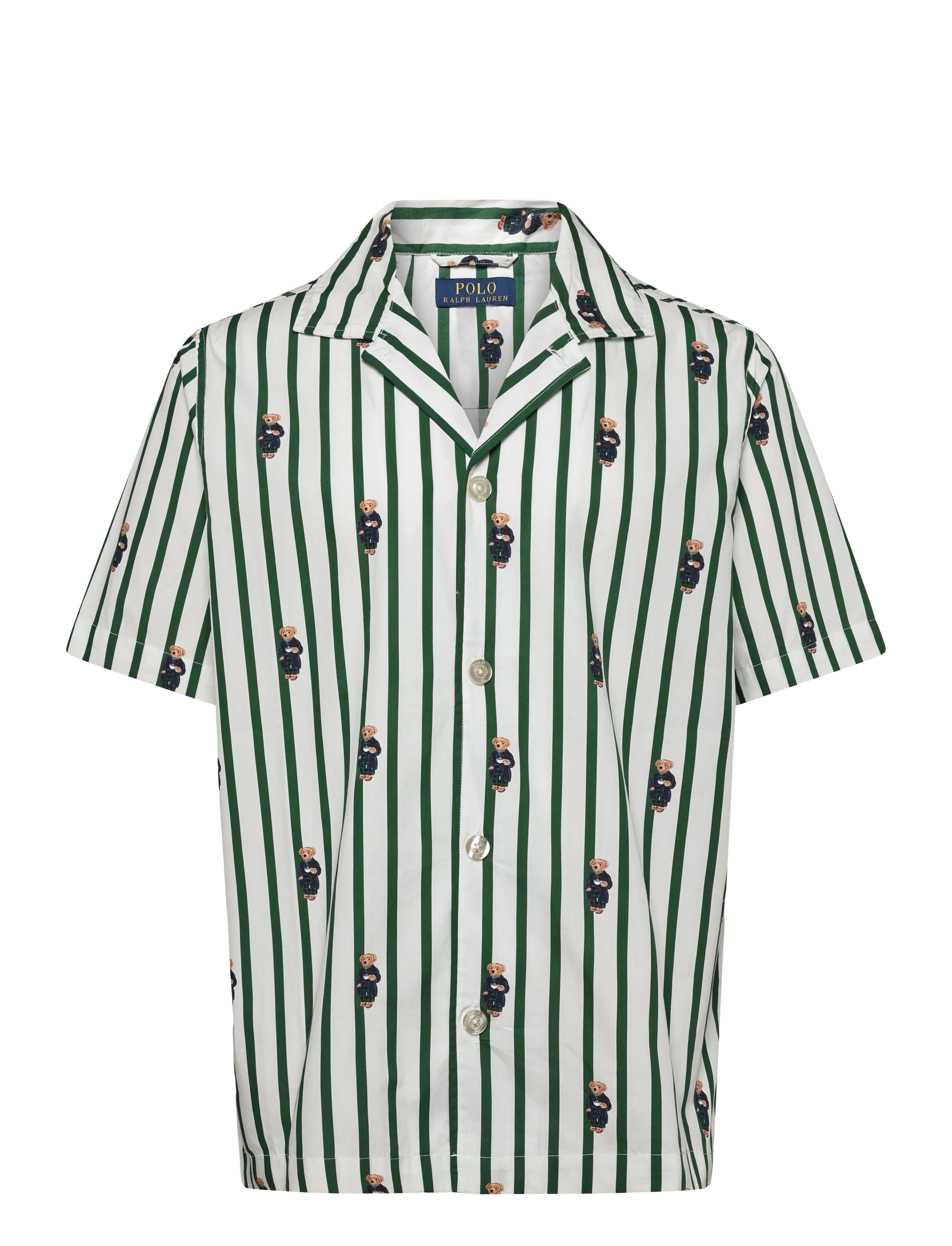Polo Ralph Lauren COTTON-SLE-TOP - Pyjamaoberteile - VERANO GREEN/WHIT / green