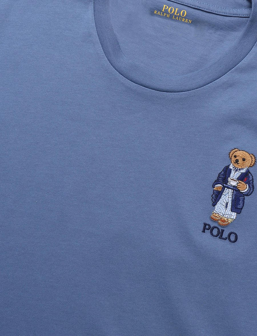 Polo Ralph Lauren - BCI LIQUID COTTON-KNT-SLEEP TOP - pyjamasöverdelar - carson blue - 2