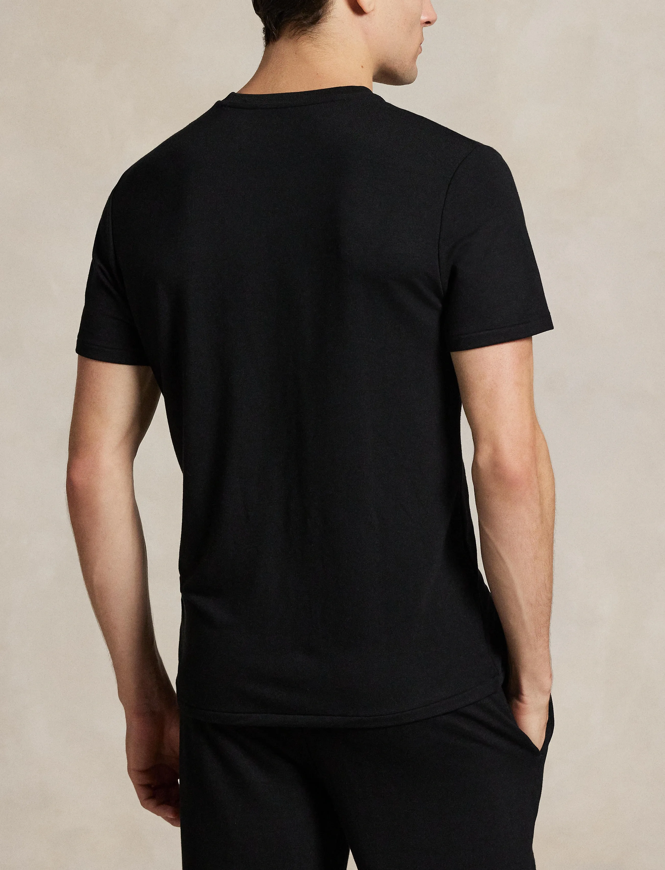 Polo Ralph Lauren - Logo French Terry Sleep Shirt - pyjama tops - polo blck - 3