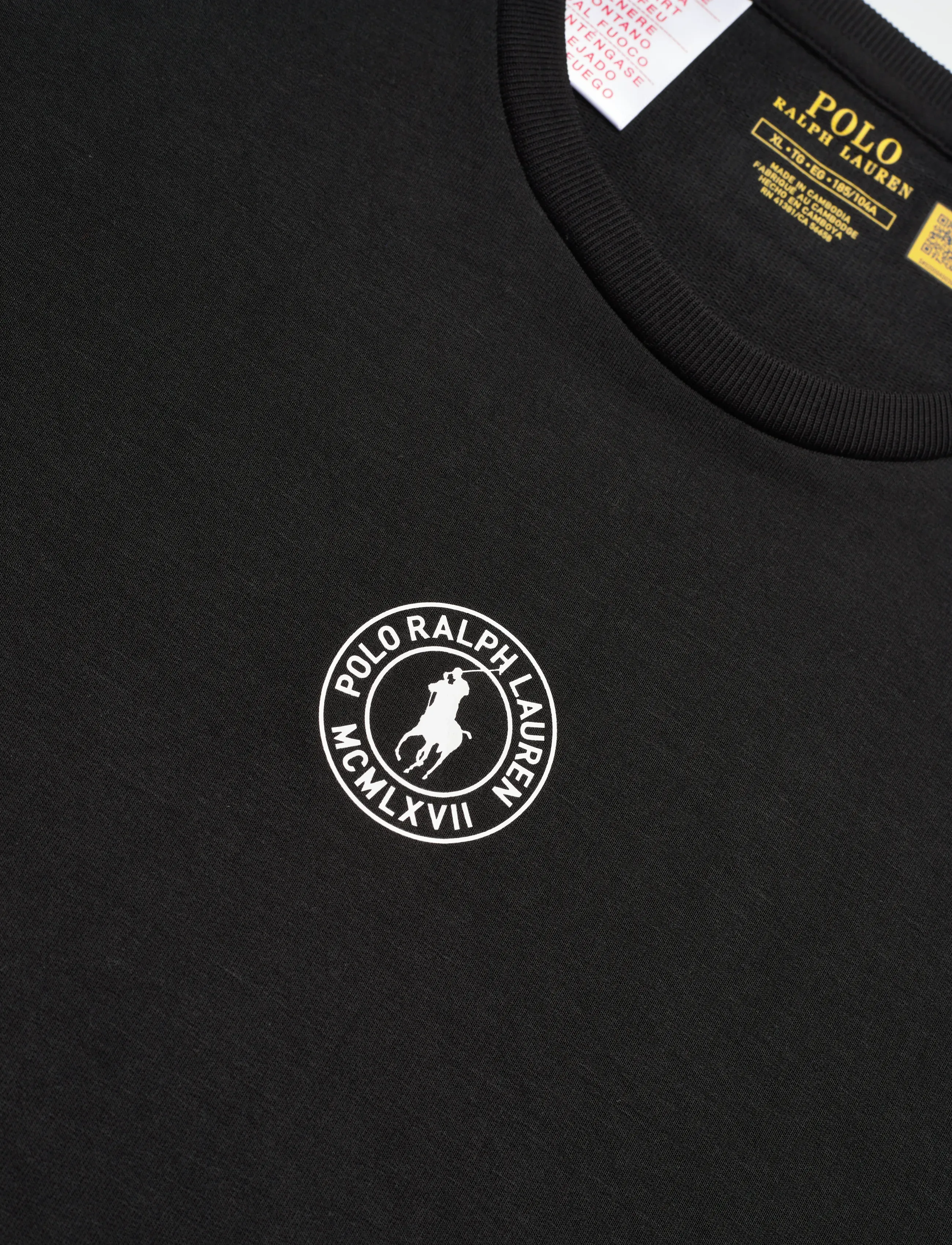 Polo Ralph Lauren - Logo French Terry Sleep Shirt - pyjama tops - polo blck - 4
