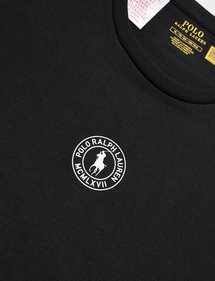 Polo Ralph Lauren - Logo French Terry Sleep Shirt - pyjamaoberteile - polo blck - 4
