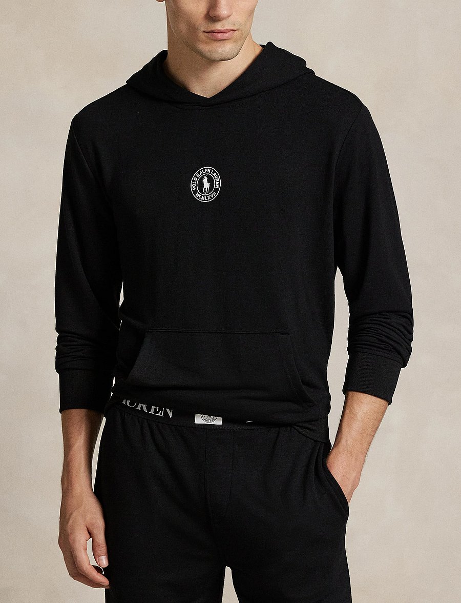 Polo Ralph Lauren - Logo French Terry Sleep Hoodie - hupparit - polo black/polo b - 0