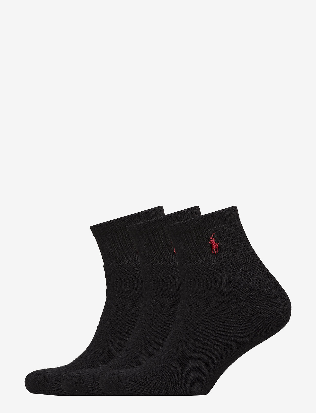 Polo Ralph Lauren - Quarter Sock 3-Pack - sokkide mitmikpakk - black - 1
