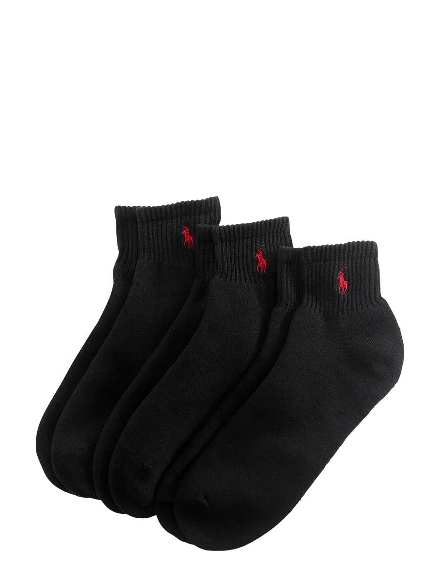 Polo Ralph Lauren - Quarter Sock 3-Pack - multipack socks - black - 1