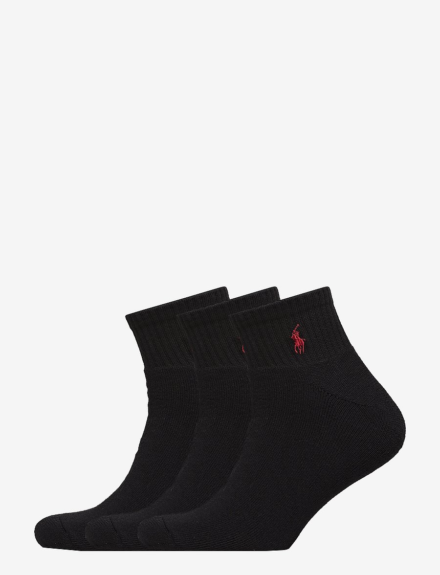 Polo Ralph Lauren - Quarter Sock 3-Pack - multipack strømper - black - 1