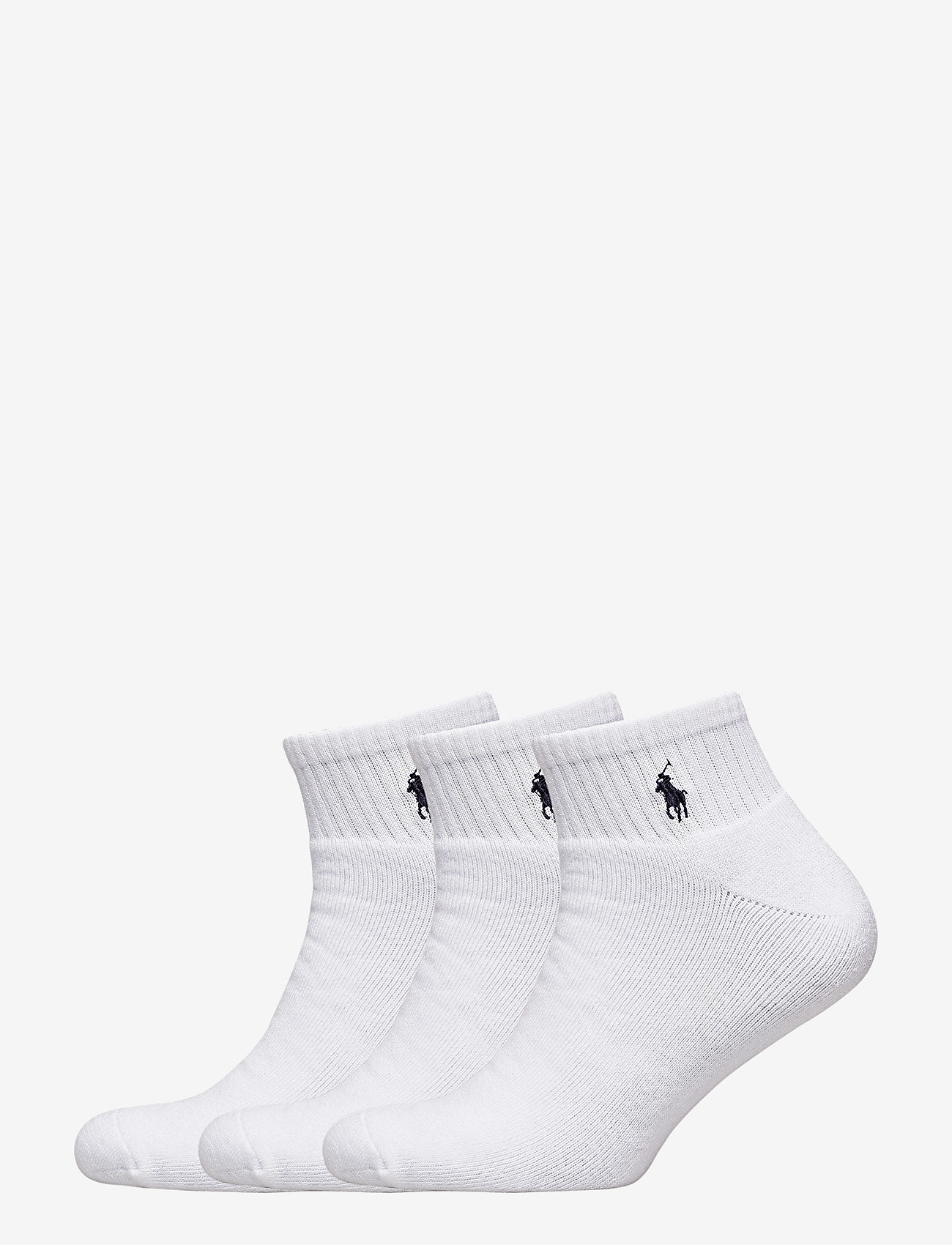 Polo Ralph Lauren Quarter Sock 3-Pack, One Size, Socks, Weiß - Ankle Männerswear