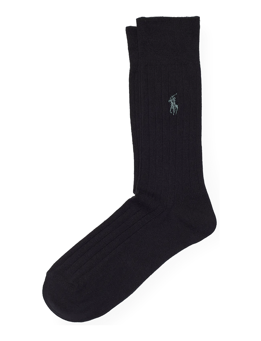 Polo Ralph Lauren - Ribbed Trouser Socks - klassikalised sokid - black - 0