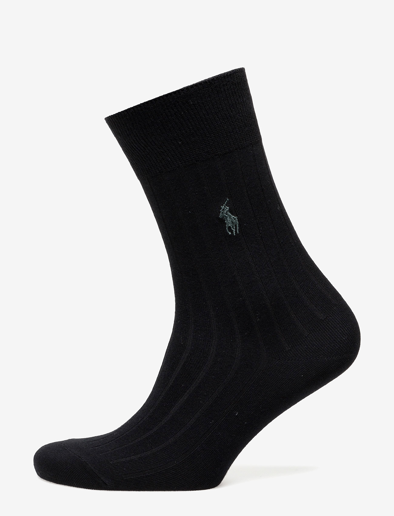 Polo Ralph Lauren Ribbed Trouser Socks, 39-42, Black, Sokker > Almindelige Sokker, Herre