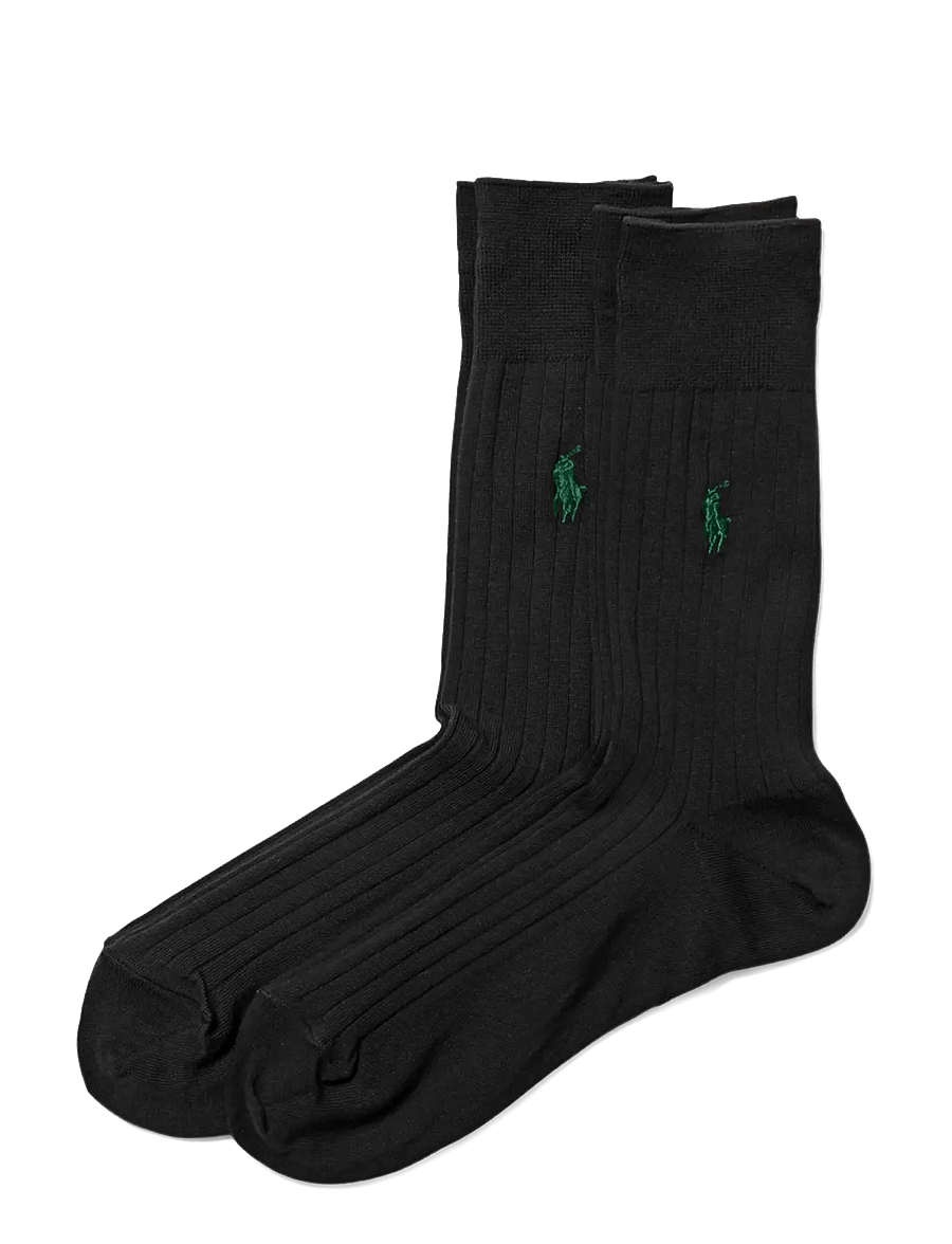 Polo Ralph Lauren - Rib-Knit Trouser Socks - klassikalised sokid - black - 0