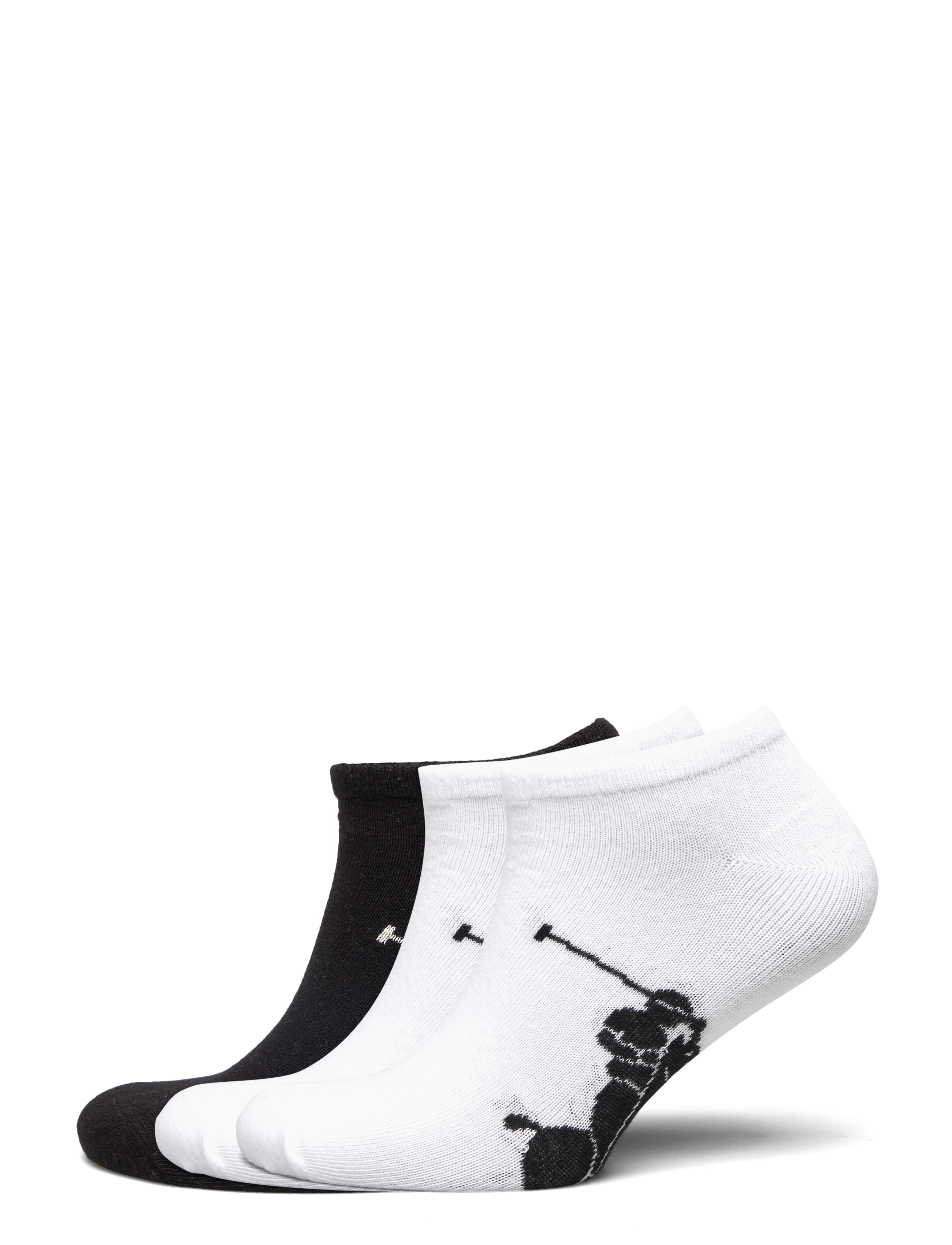 Polo Ralph Lauren Big Pony Sock 3-Pack, Mænd, 3-Pak Ankelstrømper, Hvid, Str: ONE SIZE