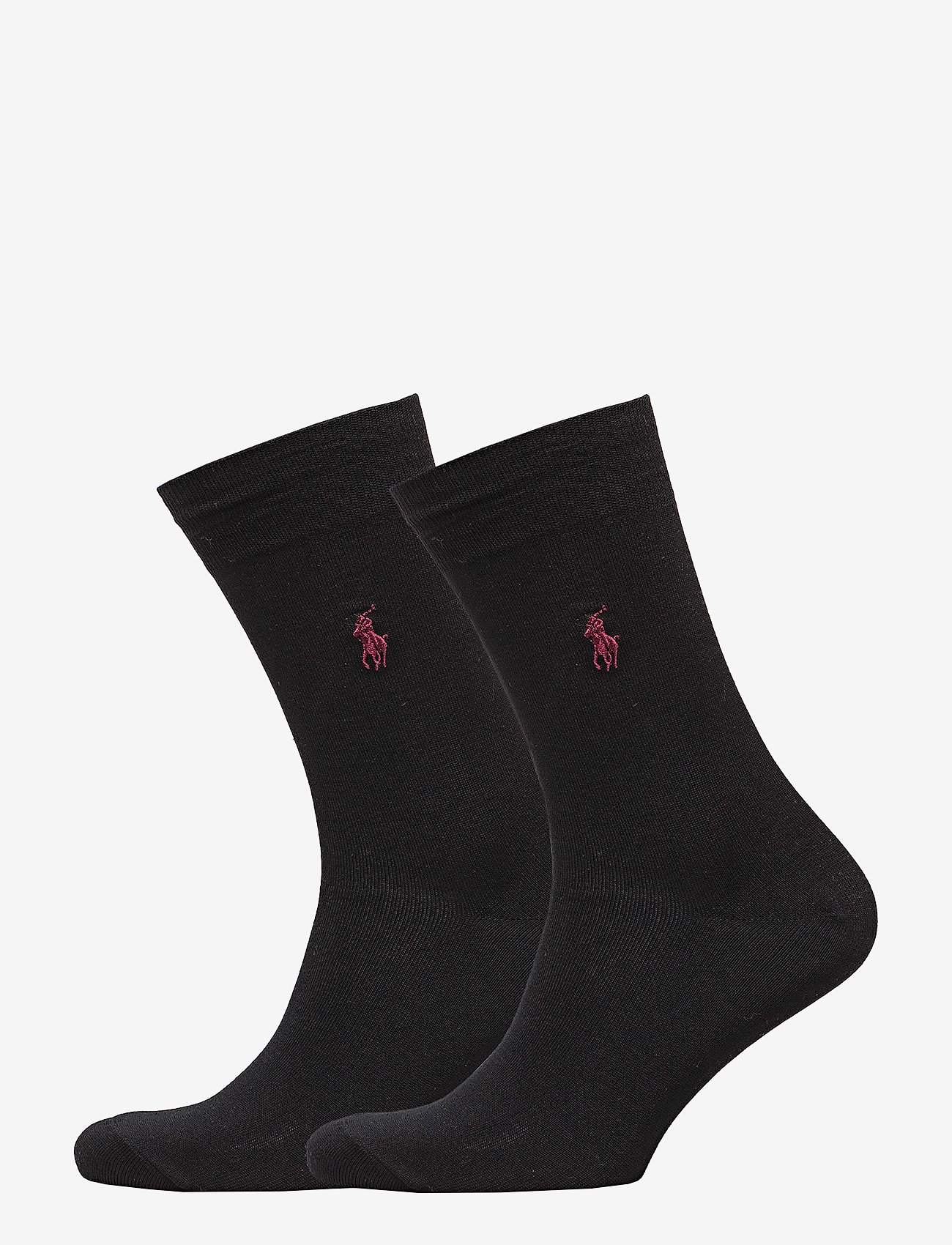 Polo Ralph Lauren - Cotton-Blend Dress Sock 2-Pack - klassikalised sokid - new black - 0