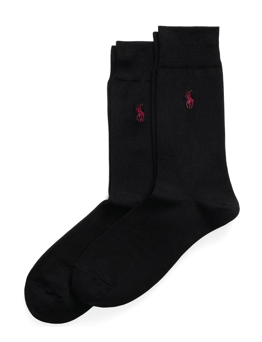 Polo Ralph Lauren - Cotton-Blend Dress Sock 2-Pack - sokker - new black - 0
