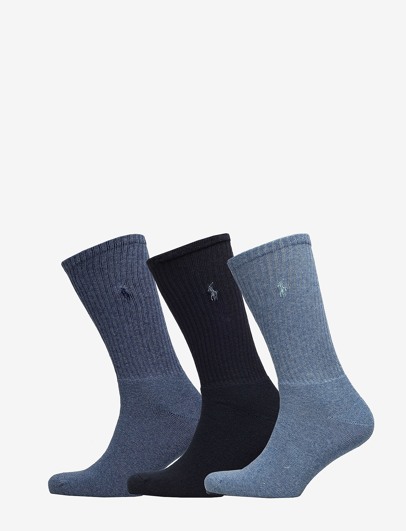 Polo Ralph Lauren - Crew Sock 3-Pack - vanliga strumpor - denim asst - 1