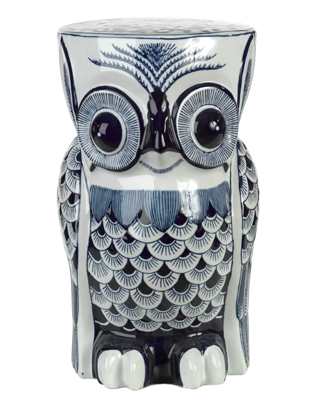 POLSPOTTEN side table owl flower blue - Pakkumised - DARK BLUE / navy