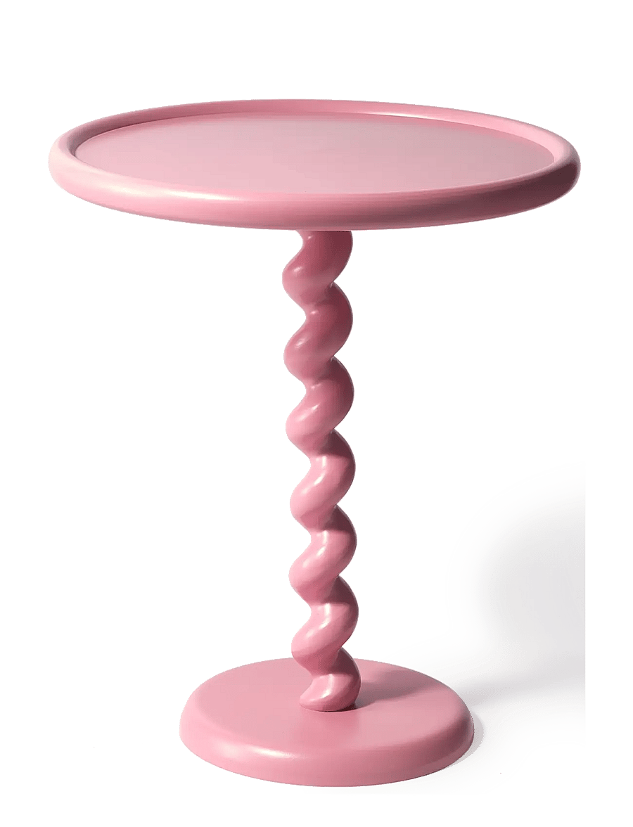 POLSPOTTEN - side table twister - beistelltische & kleine tische - light pink - 0
