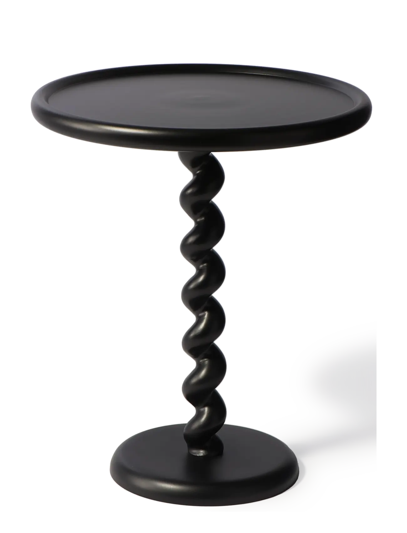 POLSPOTTEN Side Table Twister, Ø46X H56 cm, Tables, Schwarz - Tables & Small Homeware