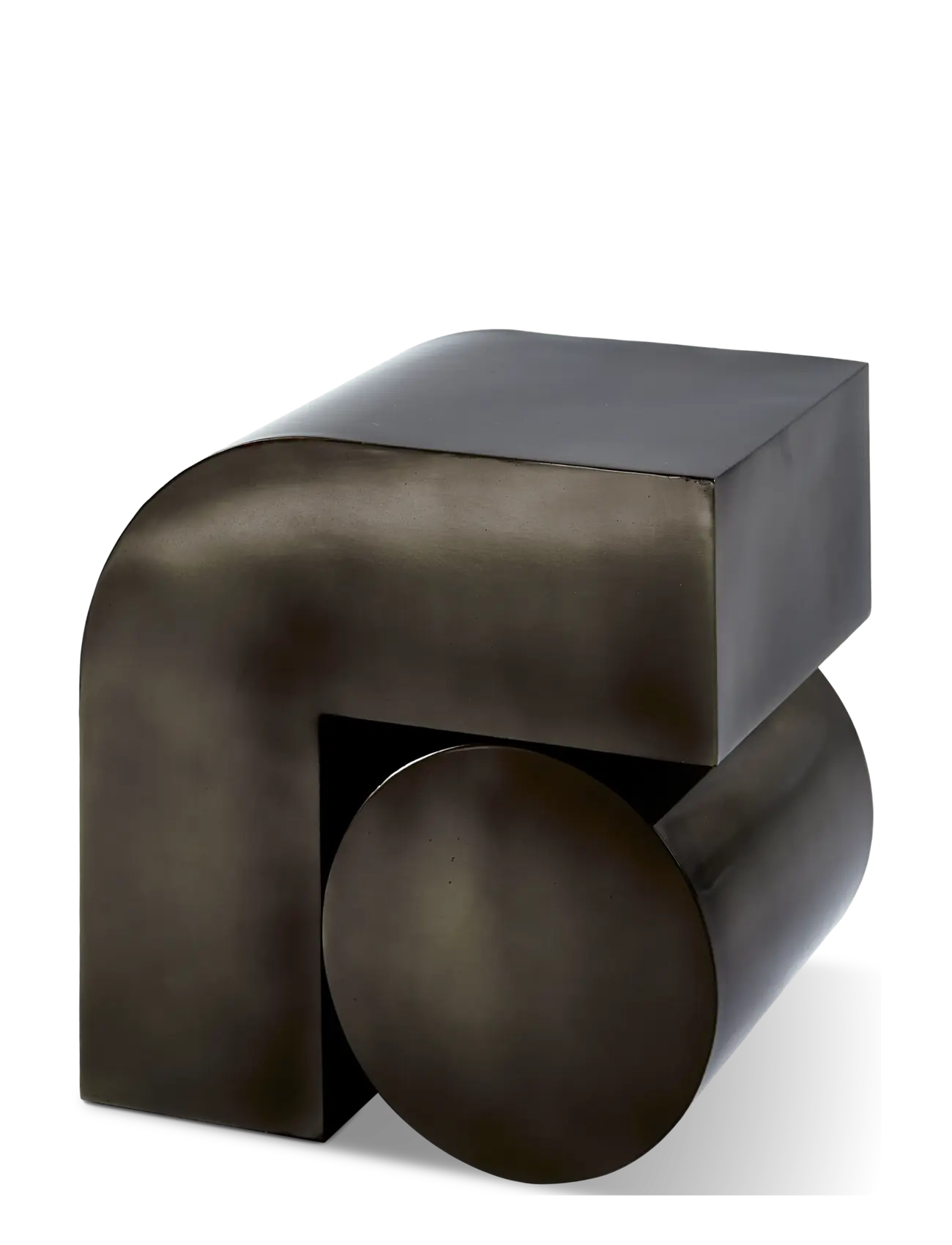 POLSPOTTEN Side Table Kombo Black Metallic, Sidebord og lille bord, Sort, Str: L46X W35X H45CM