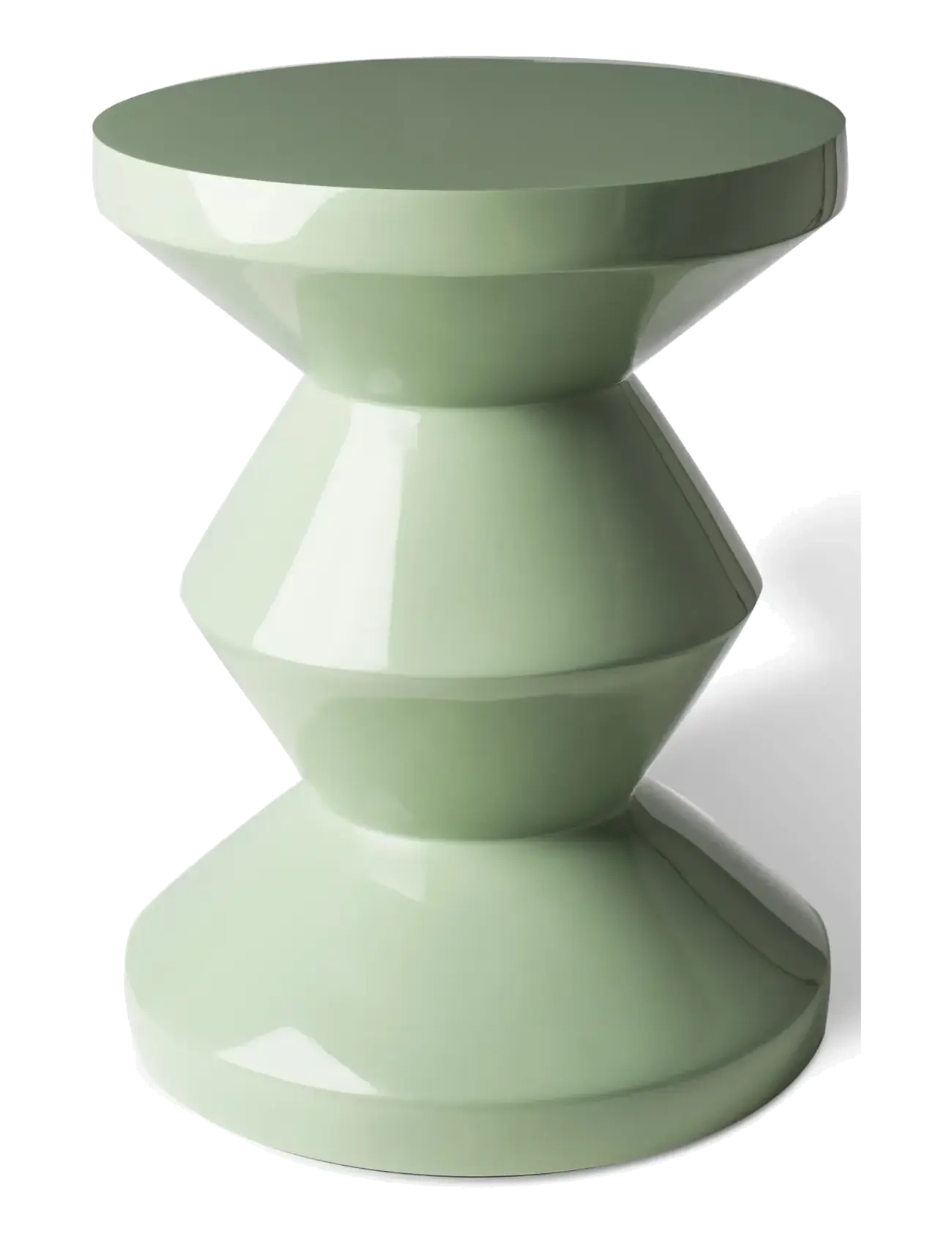 POLSPOTTEN Zig Zag, Ø35.5X H46 cm, Tables, Khakigrün - Side Tables & Small Homeware