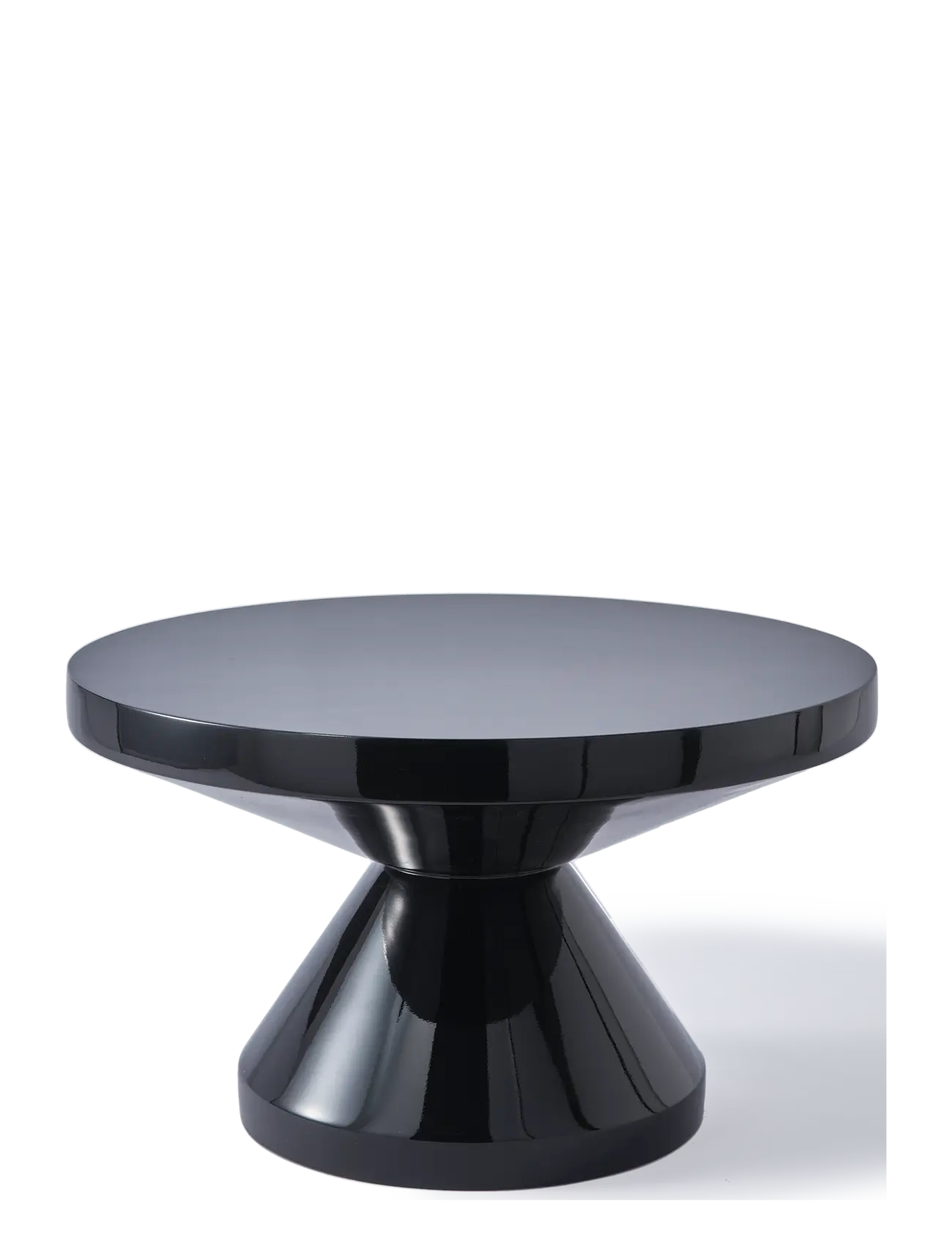 POLSPOTTEN Coffee Table Zig Zag, Sofabord, Sort, Str: Ø60X H35CM