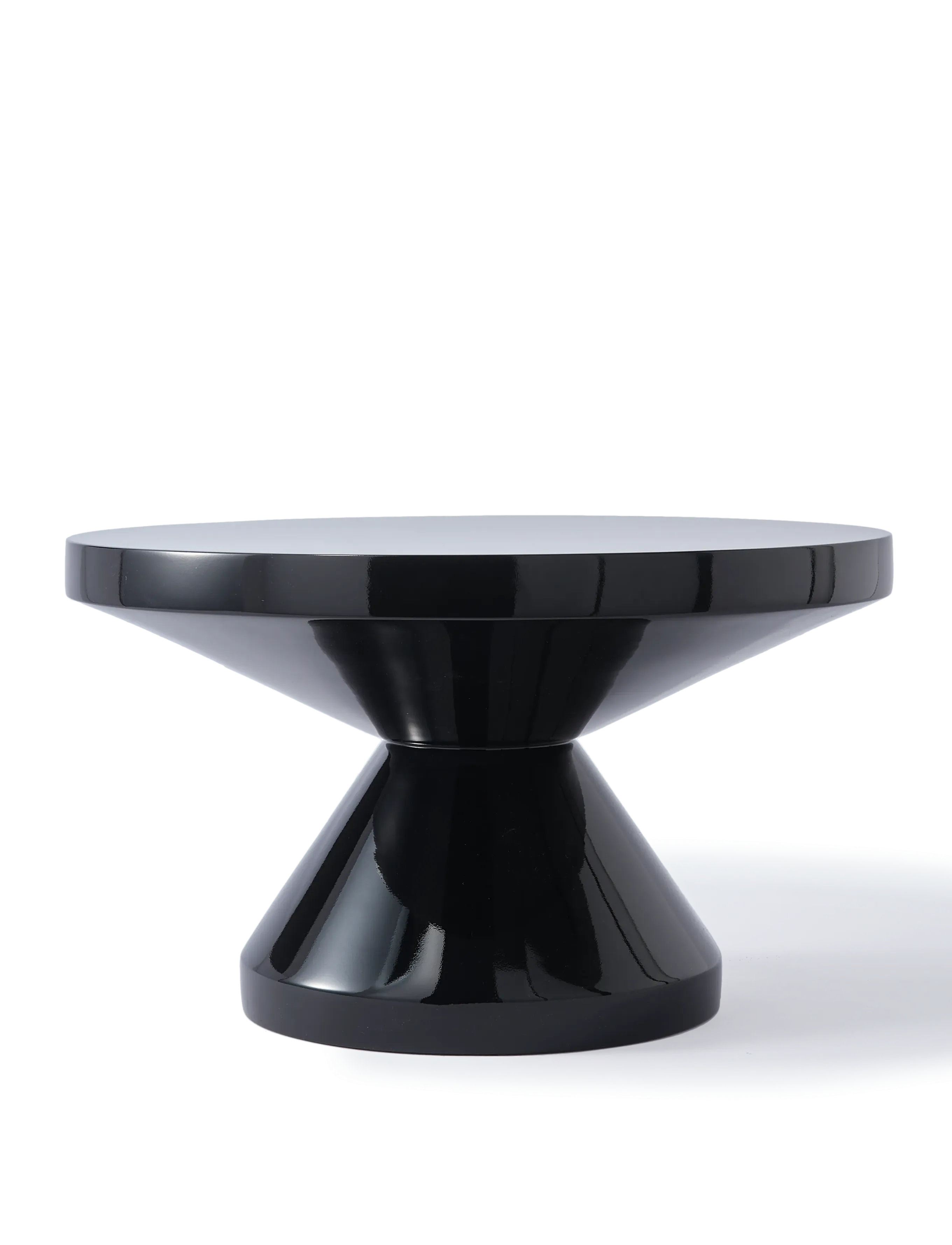 POLSPOTTEN Coffee Table Zig Zag, Ø60X H35 cm, Tables, Schwarz - Homeware
