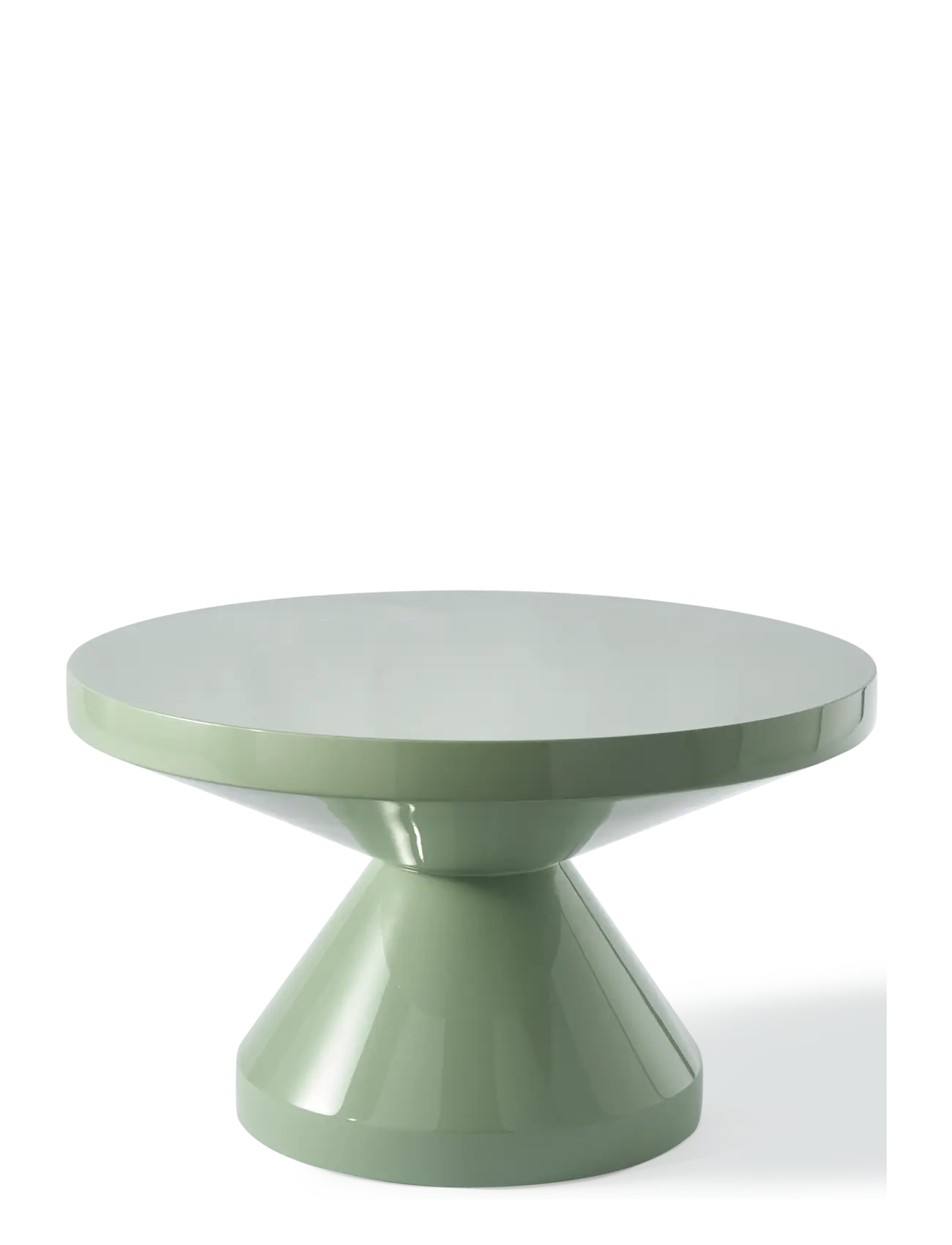 POLSPOTTEN Coffee Table Zig Zag, Sofabord, Kakigrøn, Str: Ø60X H35CM