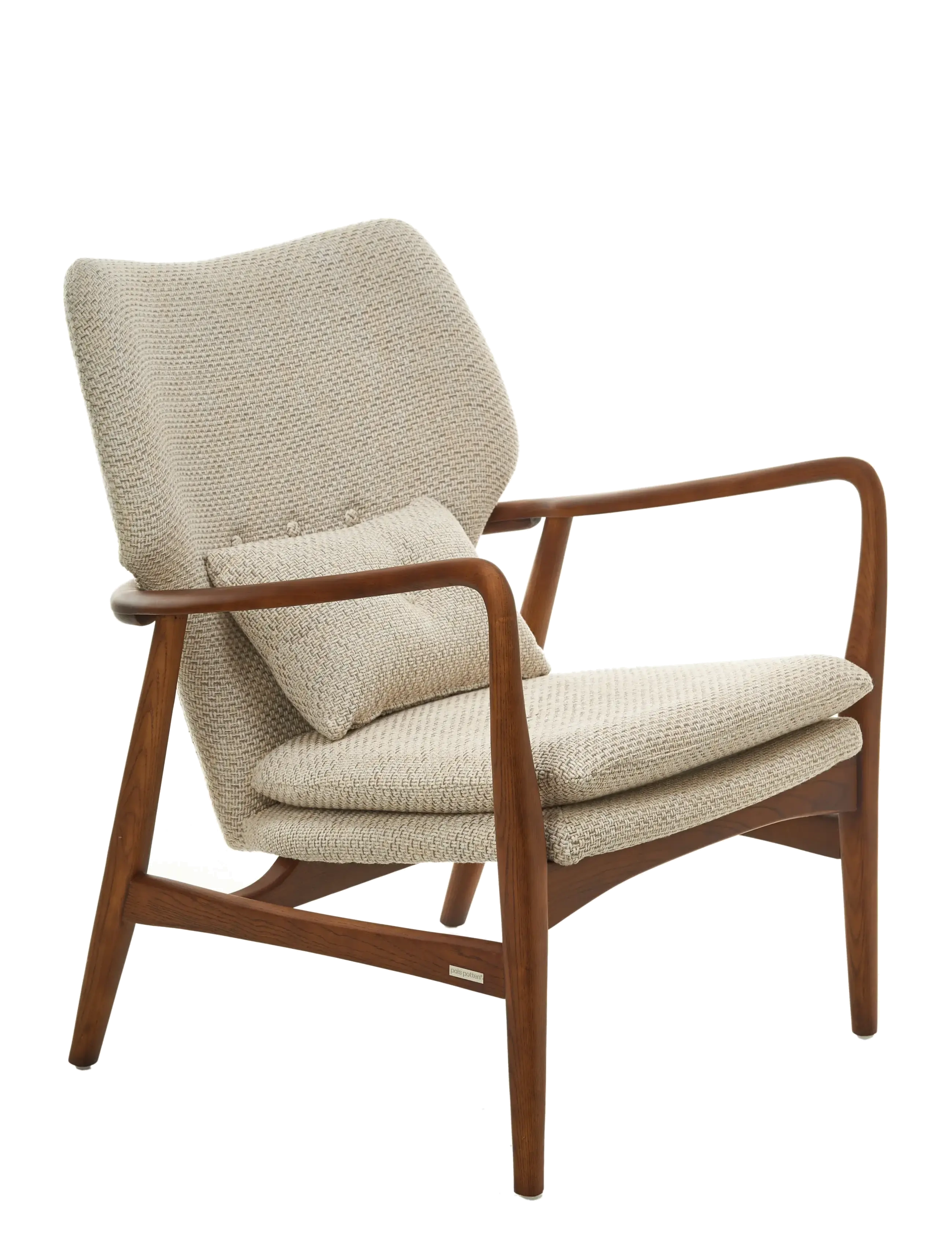 POLSPOTTEN Chair Peggy, W67.5X D73X H85 cm, Beige, Stole & Skamler > Lænestole, Unisex