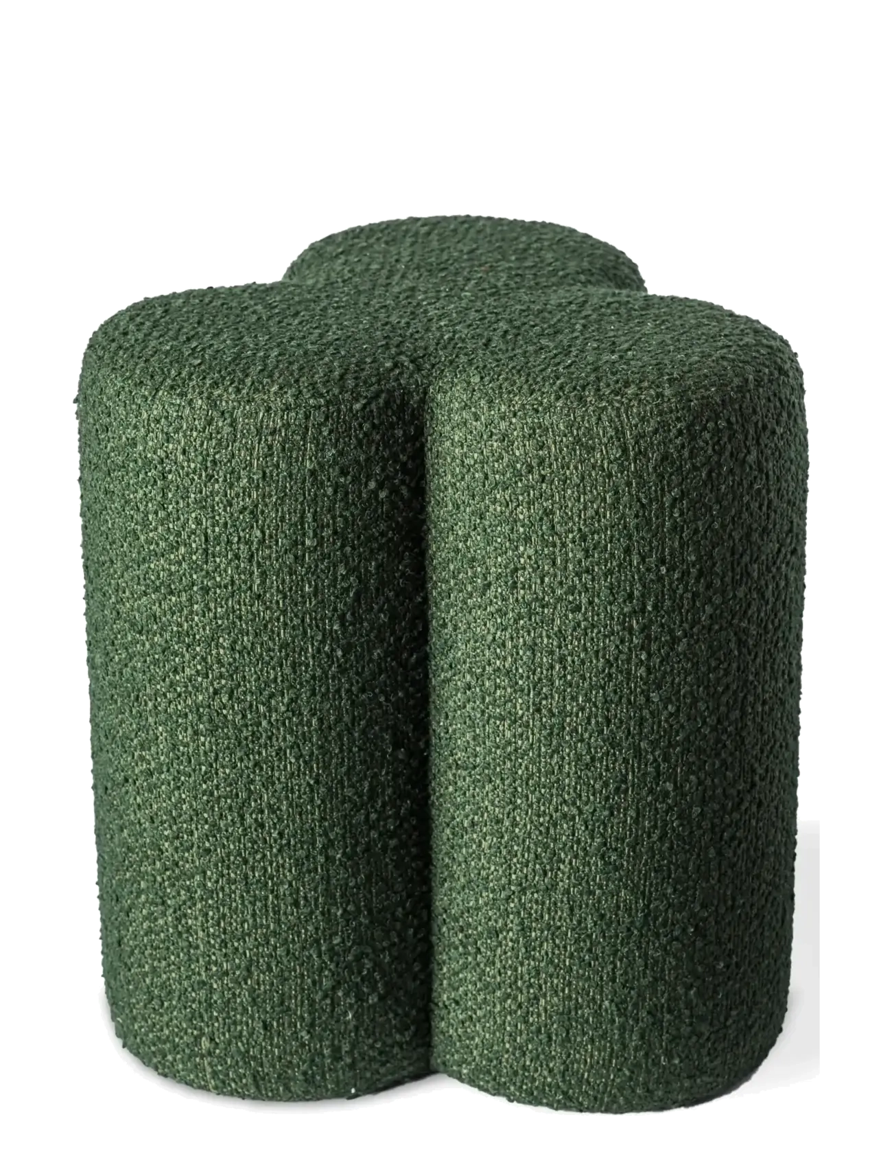 POLSPOTTEN Stool Clover boucle green - Neuheiten - DARK GREEN / green