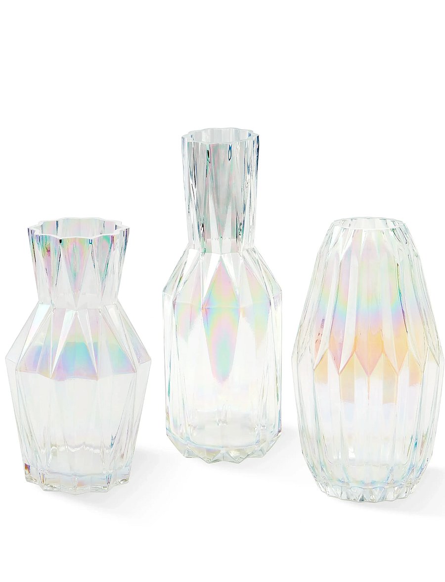 POLSPOTTEN - vase folds glass luster M - vasen - multi-colour - 0