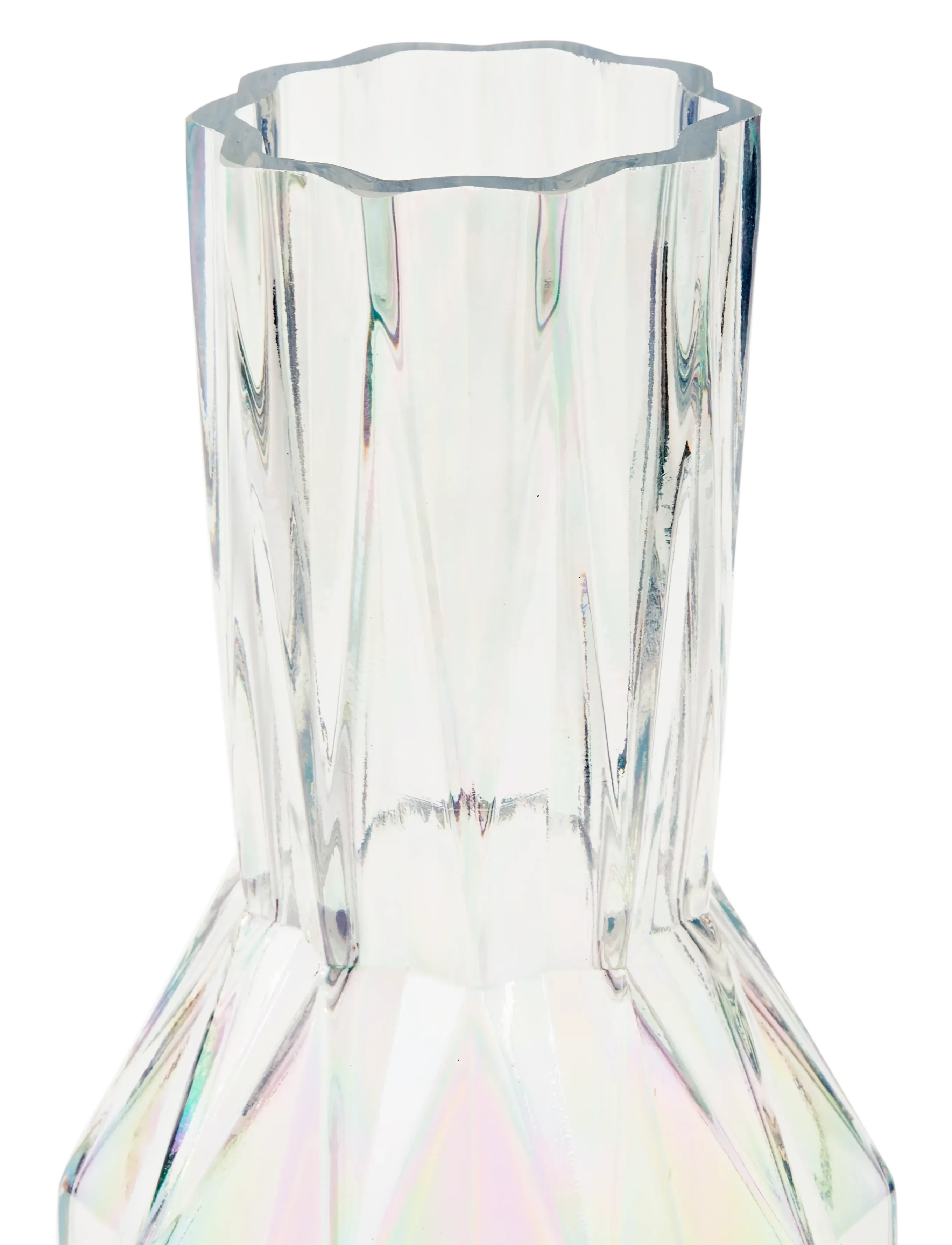 POLSPOTTEN - vase folds glass luster L - multi-colour - 2