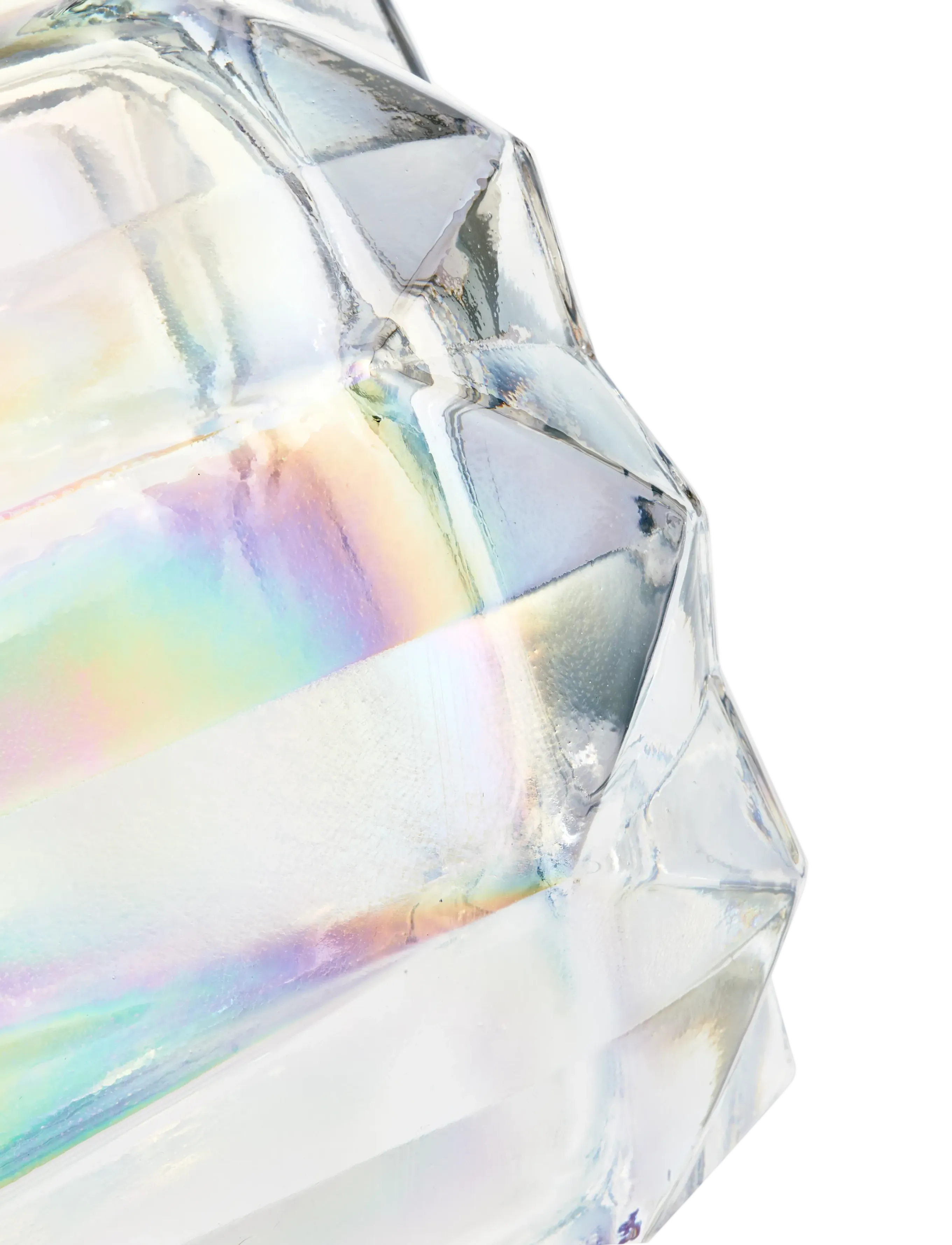 POLSPOTTEN - vase folds glass luster L - multi-colour - 3