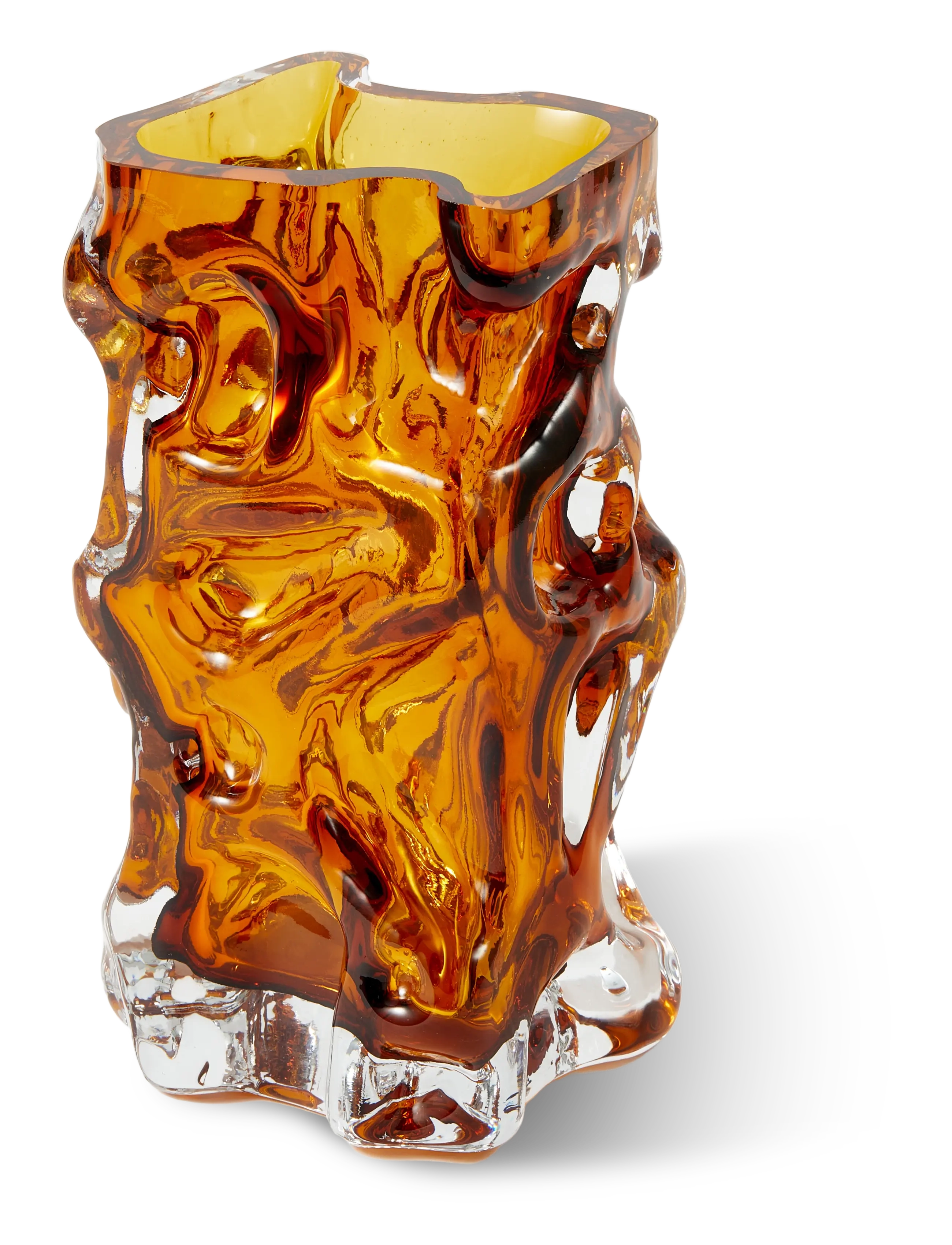 POLSPOTTEN Vase Ice, Vase, Brun, Str: L16X W15X H29CM
