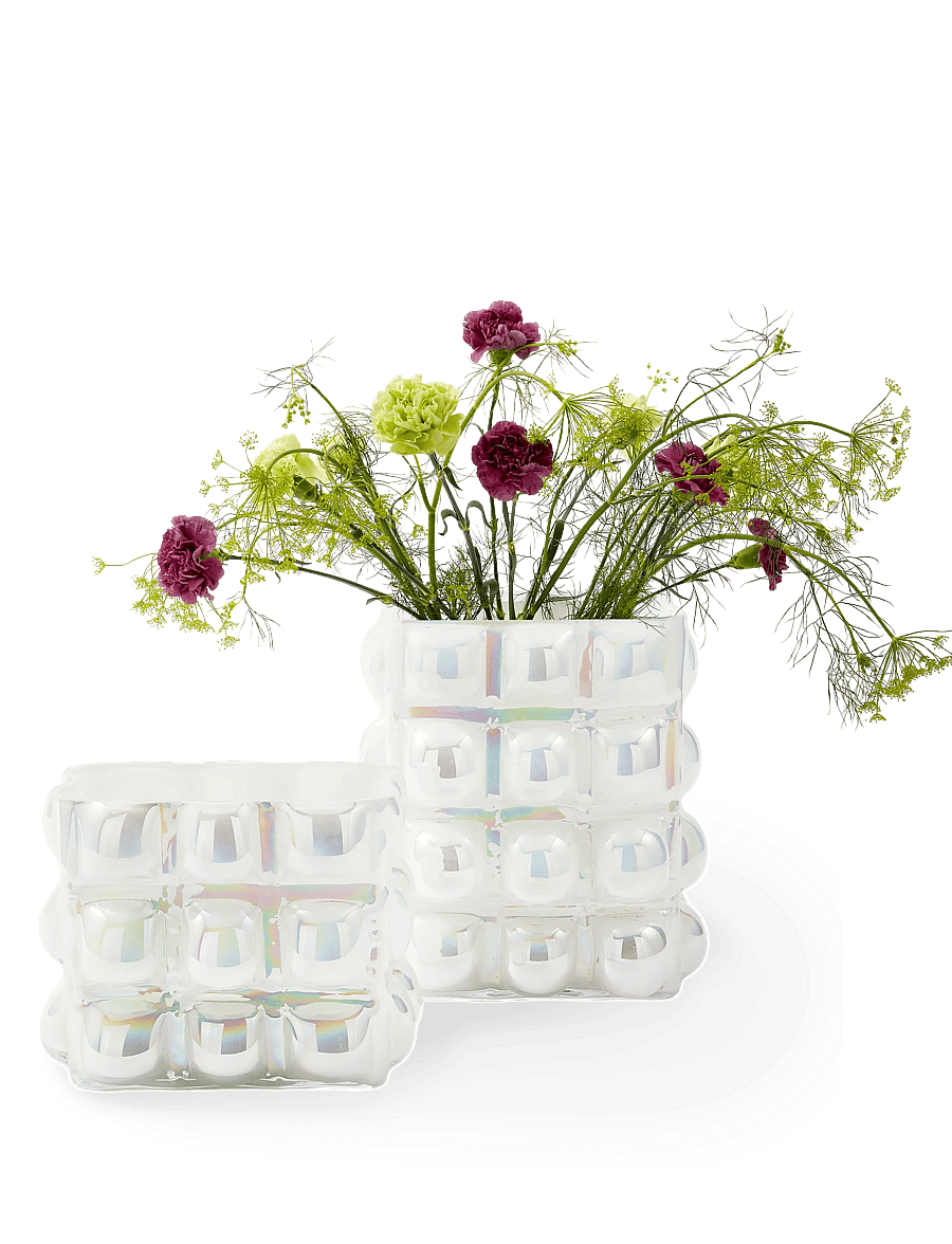 POLSPOTTEN - vase bubble - vasen - white - 0