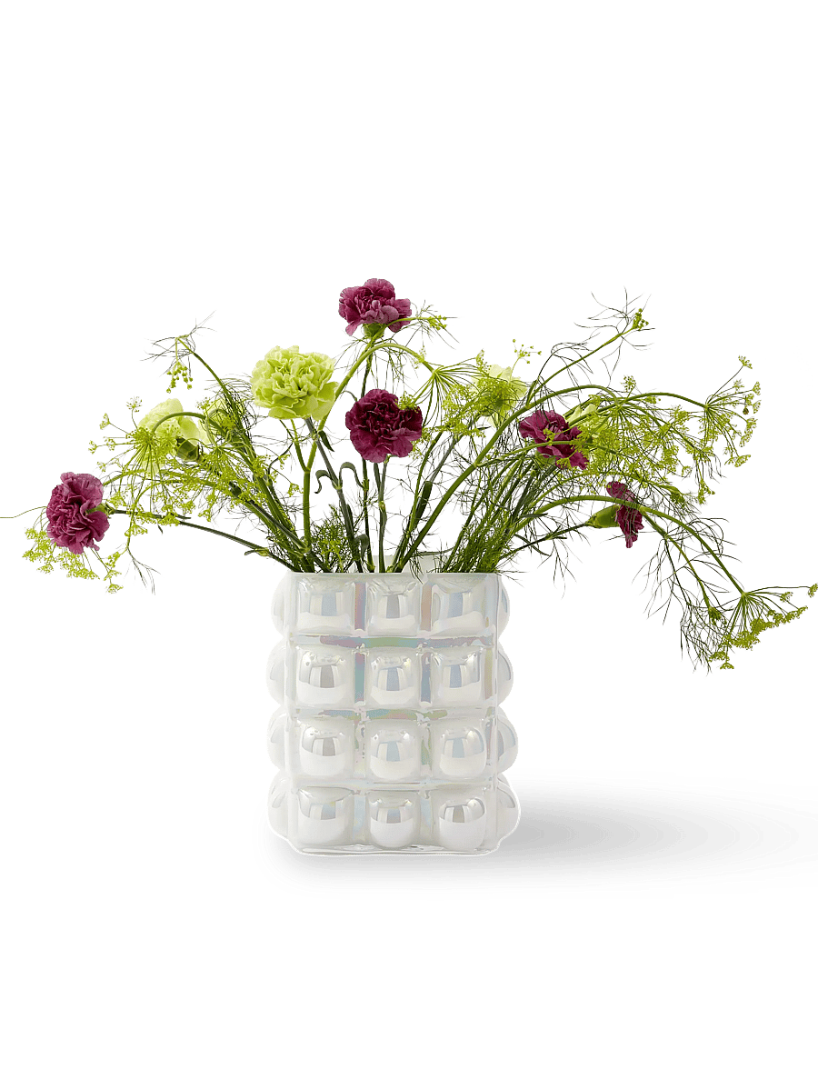 POLSPOTTEN - vase bubble - vasen - white - 0