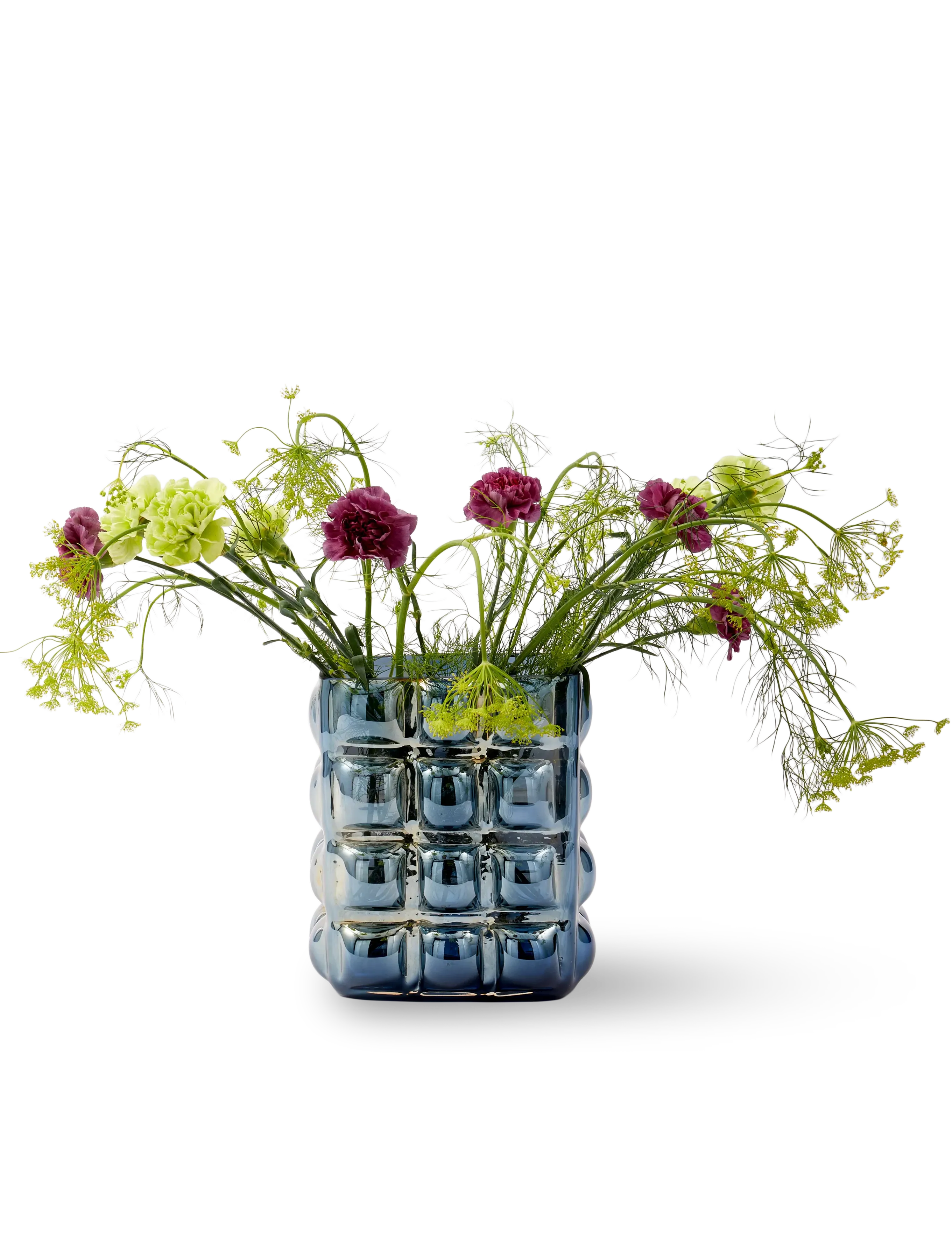 POLSPOTTEN Vase Bubble, L24X W19X H26.5 cm, Vases, Marineblau - Other Homeware