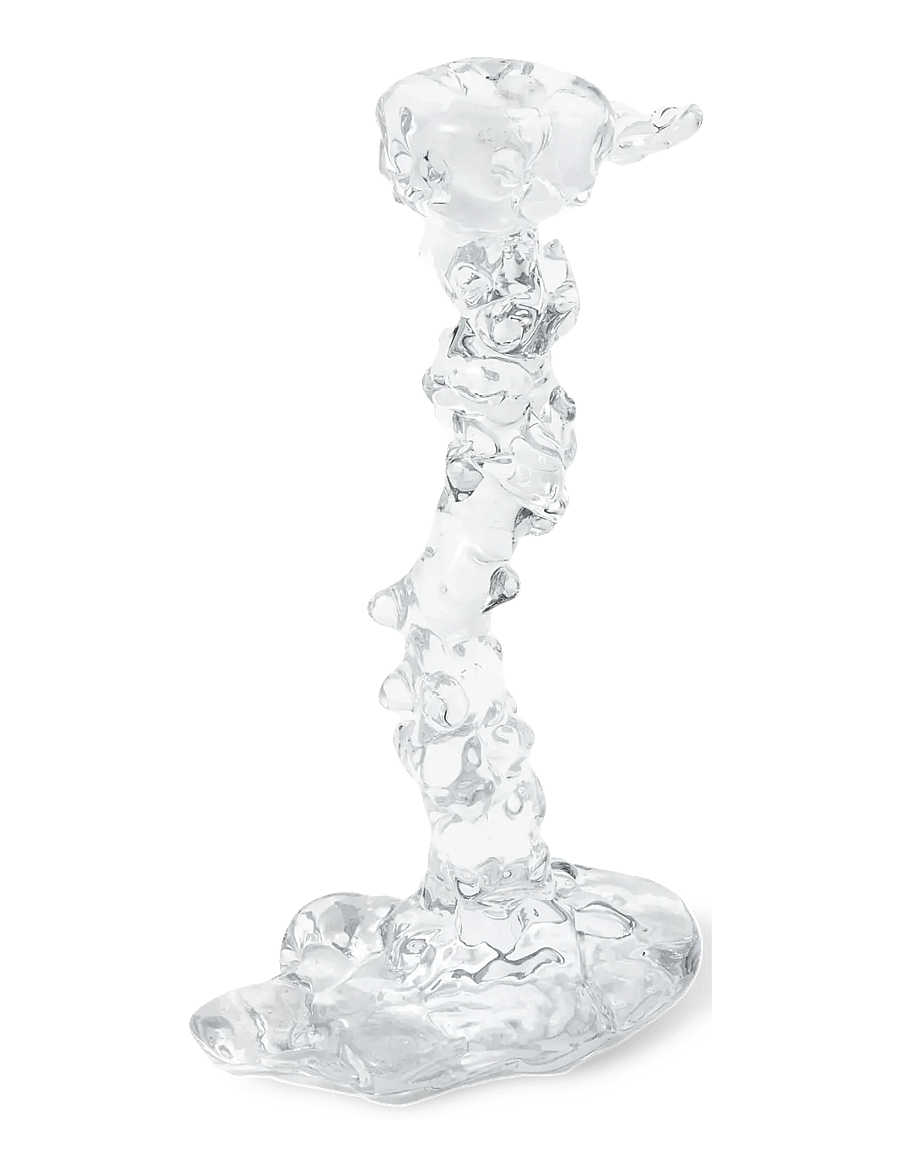POLSPOTTEN - drip candle holder glass L - transparent - 1