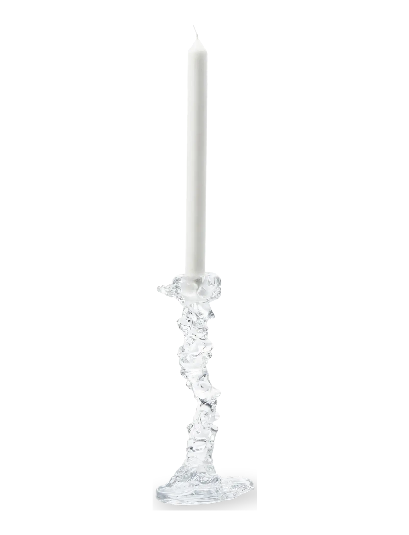 POLSPOTTEN - drip candle holder glass L - transparent - 3