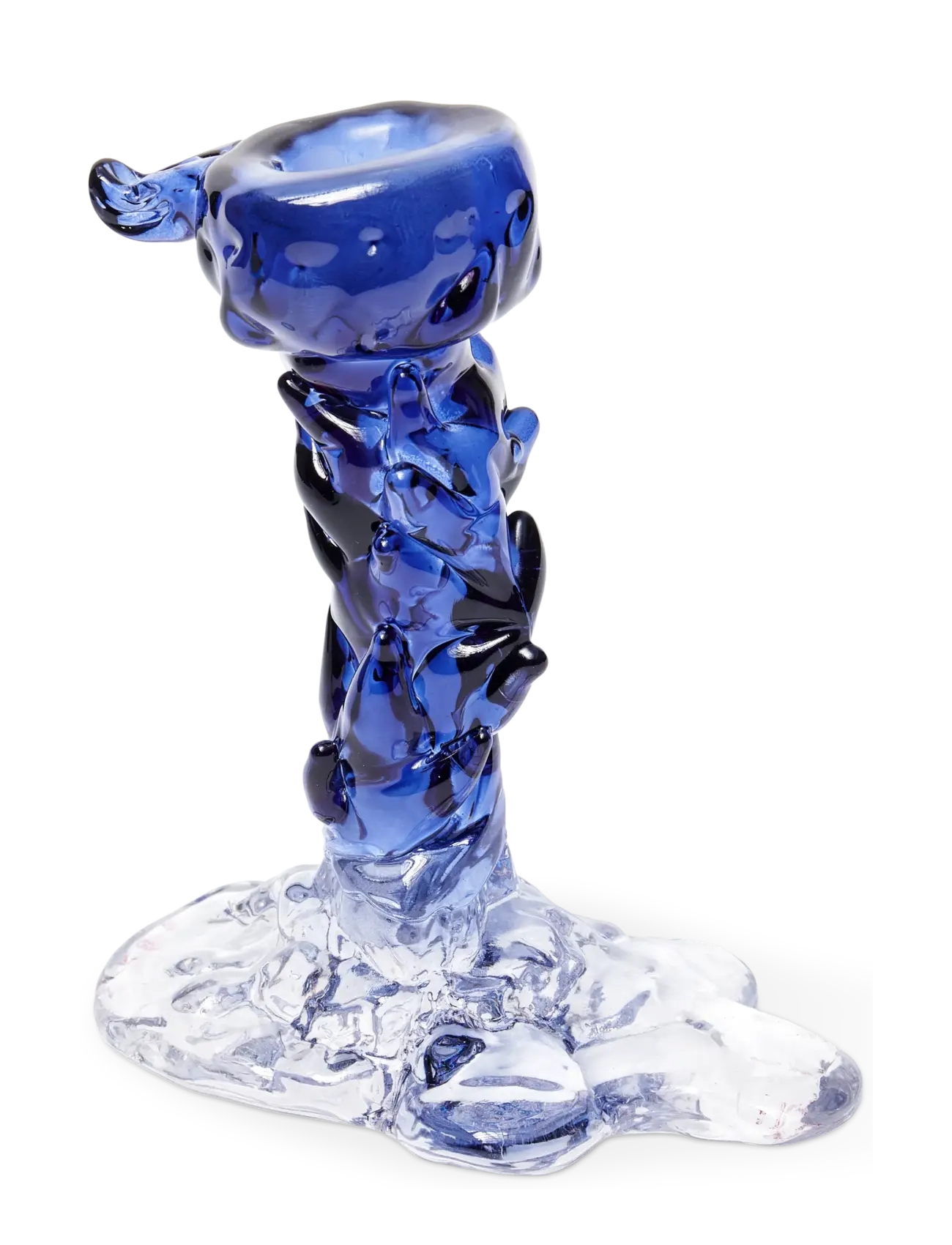 POLSPOTTEN Drip Candle Holder, L14X W8X H14 cm, Navy, Candle & Tealight Holders > Candle Holders, Unisex